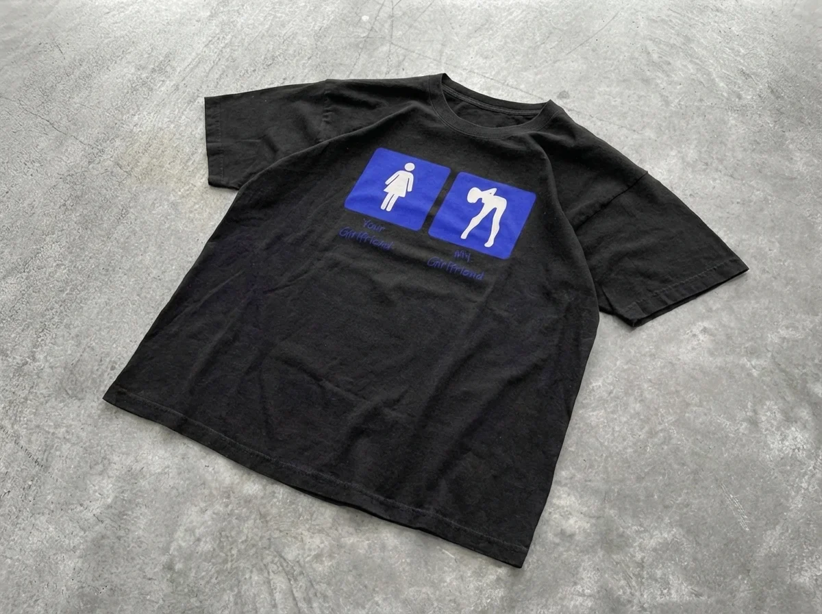 Футболка y2k My Girlfriend opium archive vintage - миниатюра 4