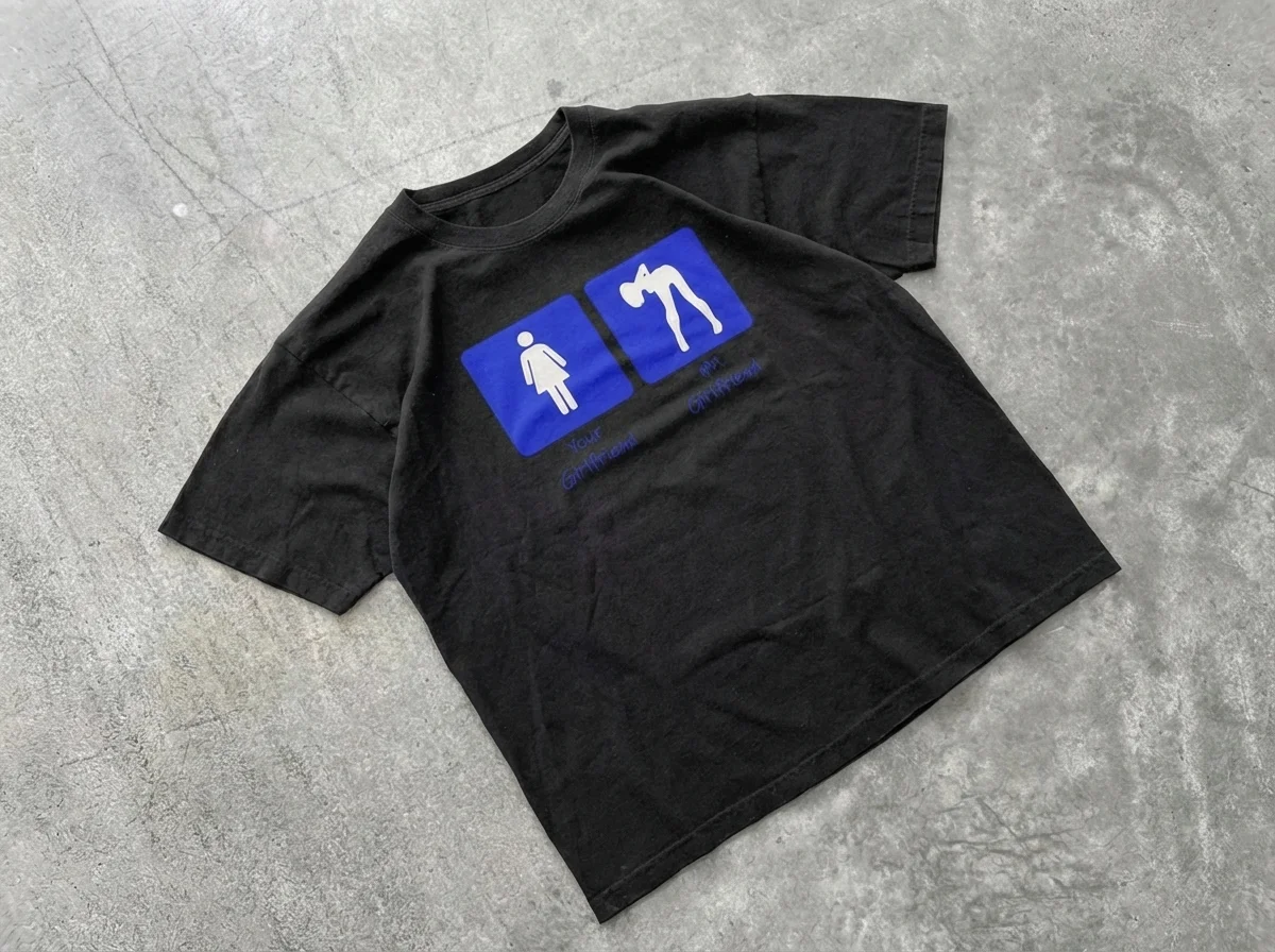 Футболка y2k My Girlfriend opium archive vintage - миниатюра 5