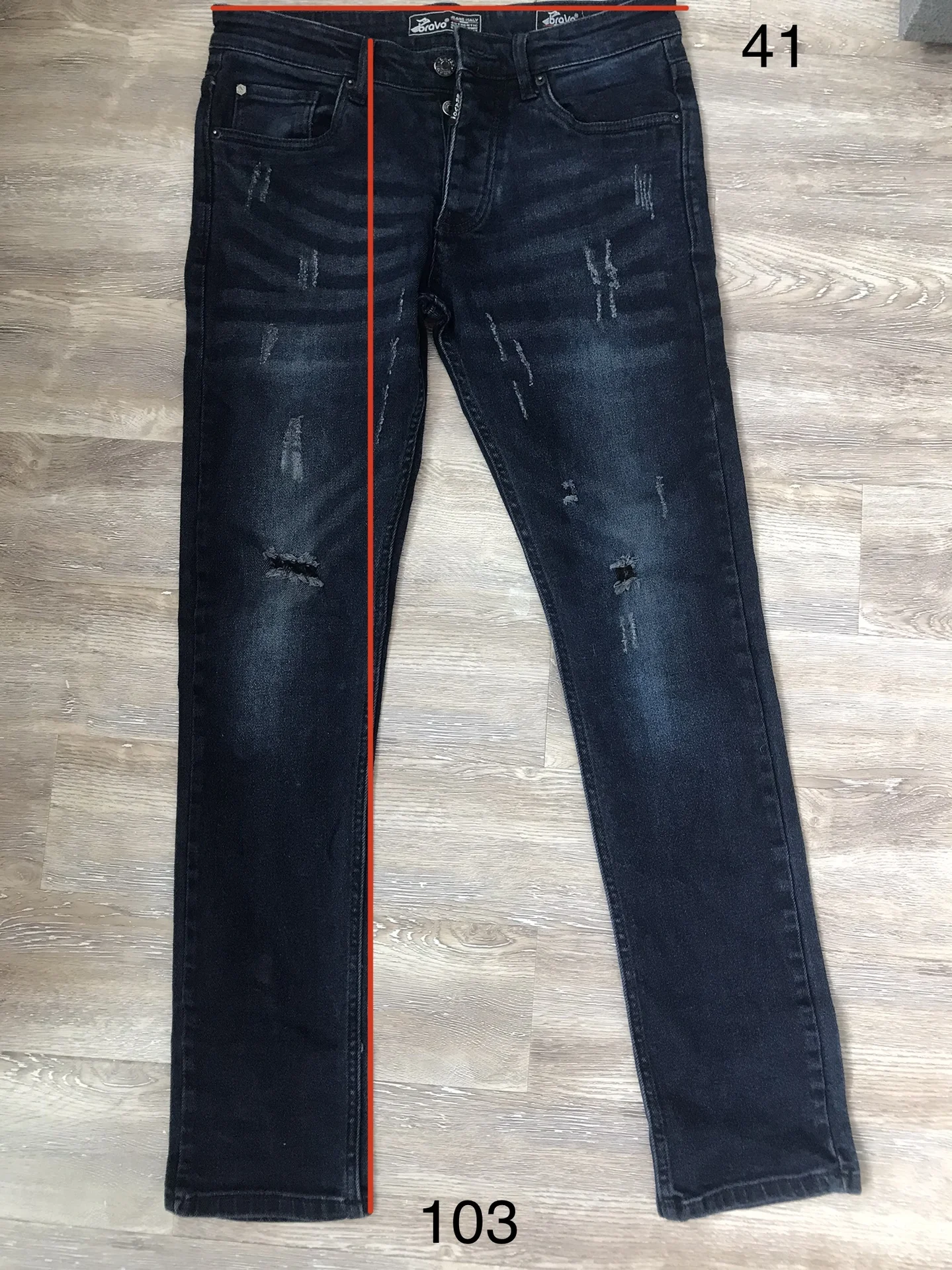 Джинсы рваные slim-fit от Bravo Италия - миниатюра 2