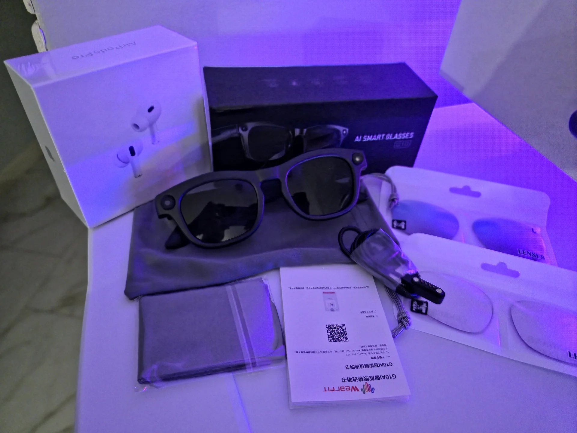 Очки с камерой smart glasses g10 + AirPods бесплат - миниатюра 12