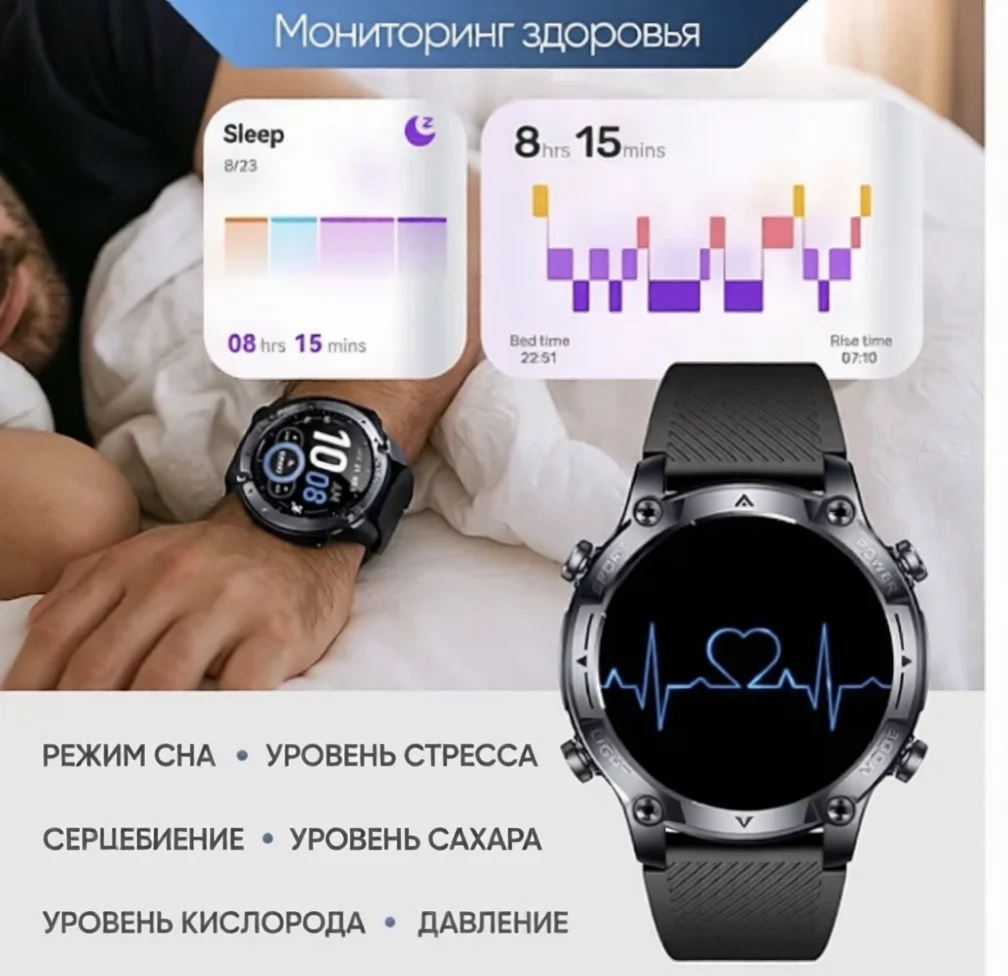 Смарт-часы faiz full quantum 8X, титановый корпус - миниатюра 5