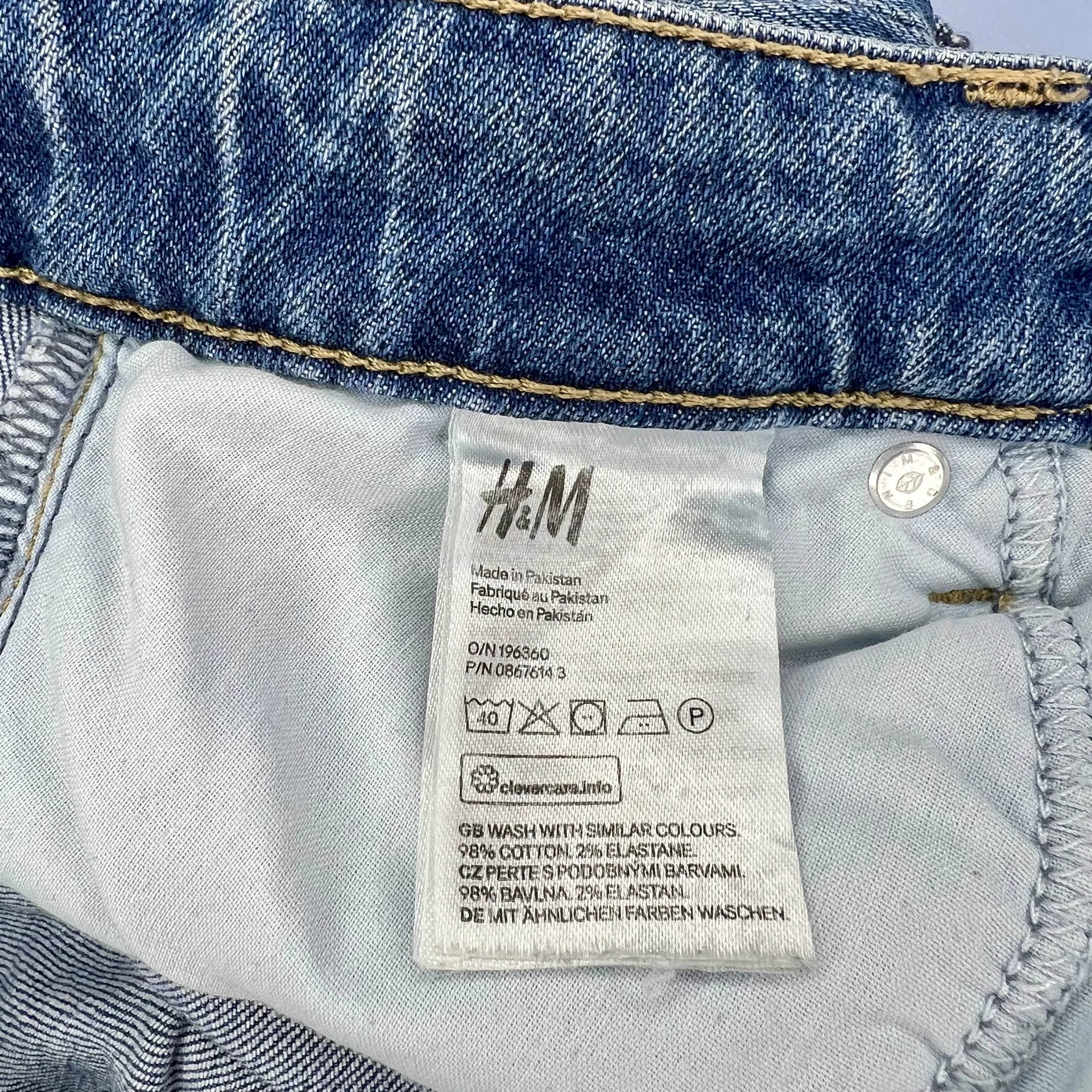 Шорты джинсовые H&M XS (34) высокая посадка - миниатюра 5