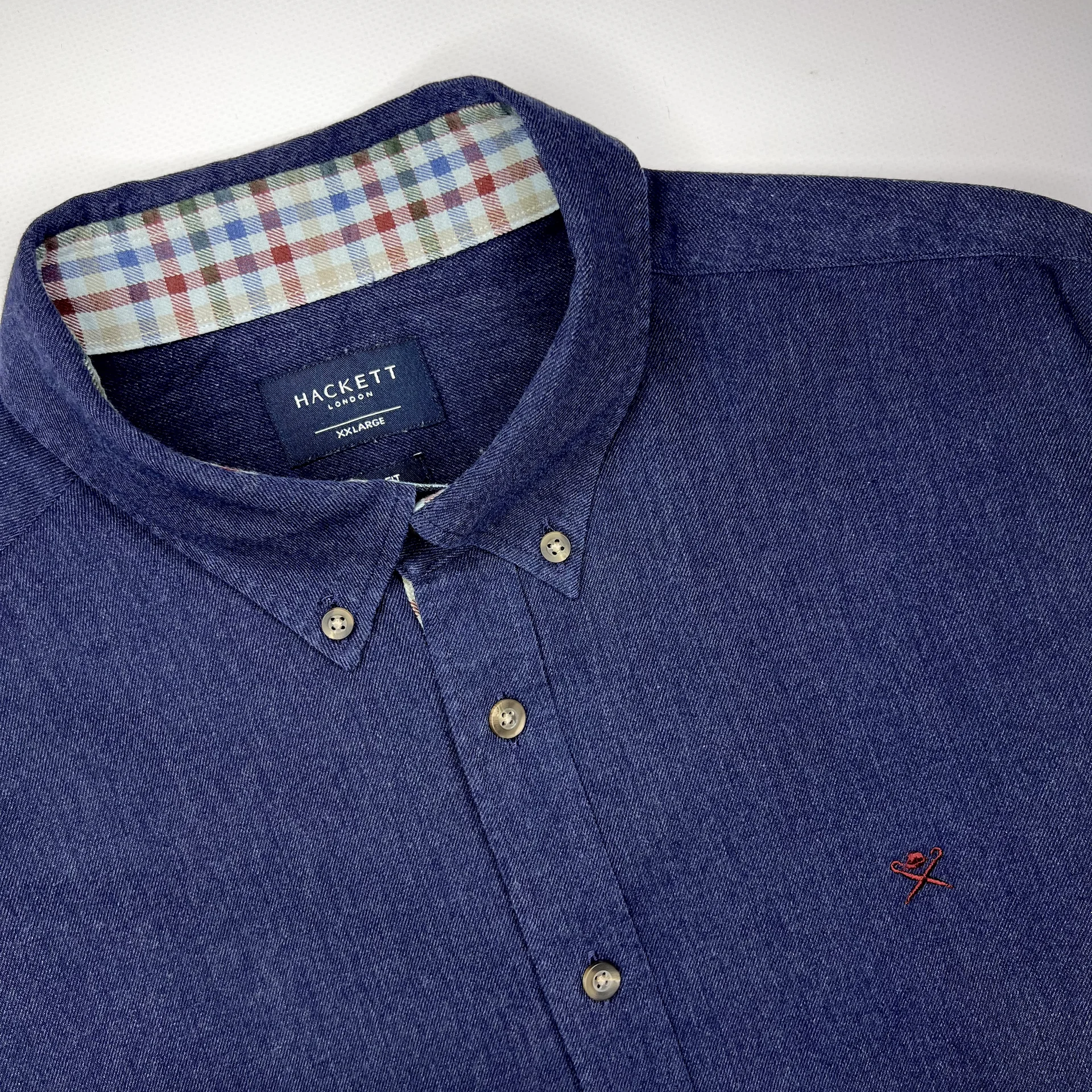 Рубашка Hackett XXL (54/56) синяя мужская - миниатюра 3