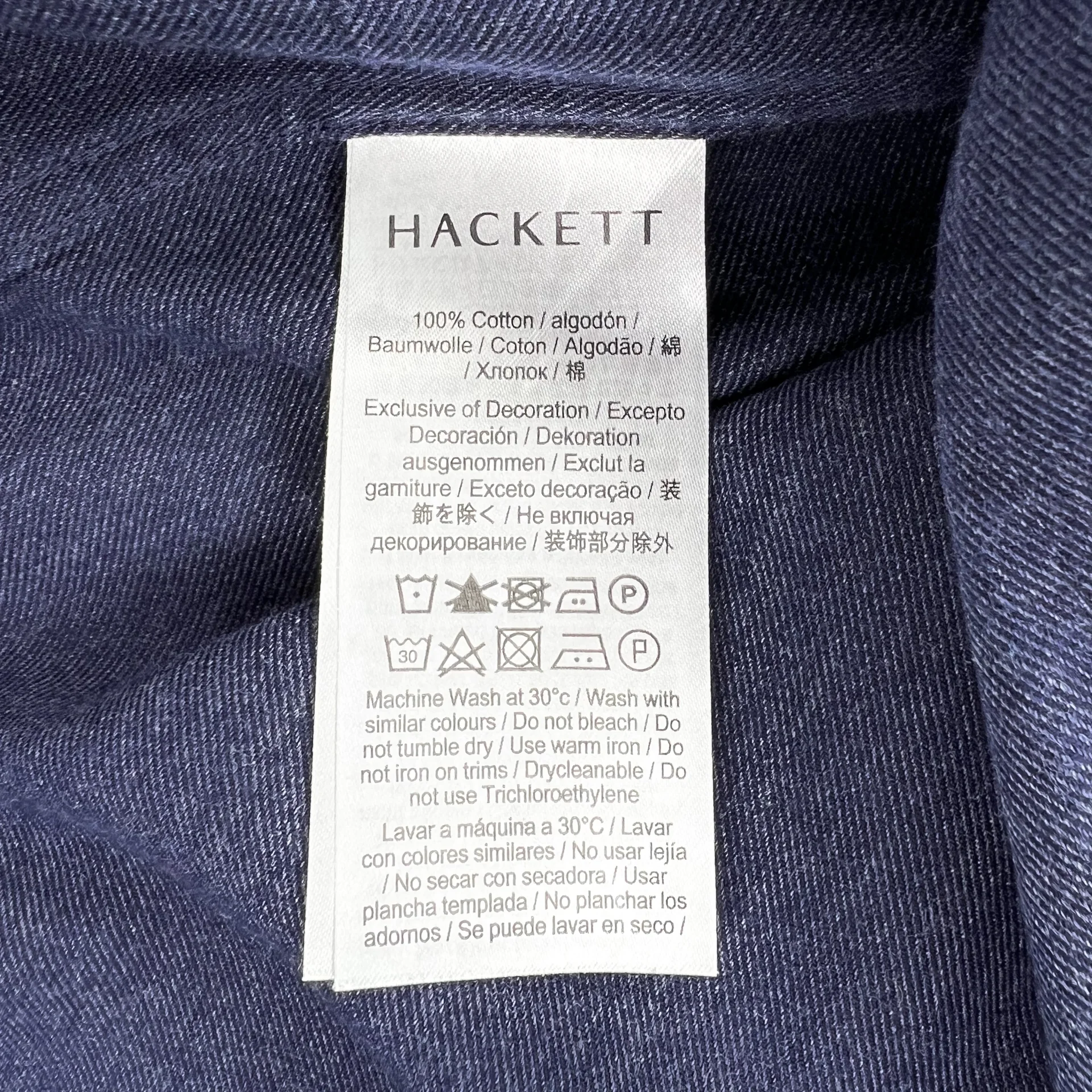 Рубашка Hackett XXL (54/56) синяя мужская - миниатюра 7