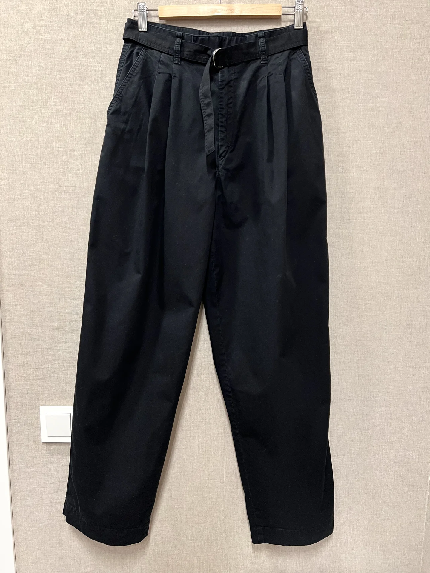Брюки Uniqlo U 37/44 черные хлопок женские - миниатюра 2