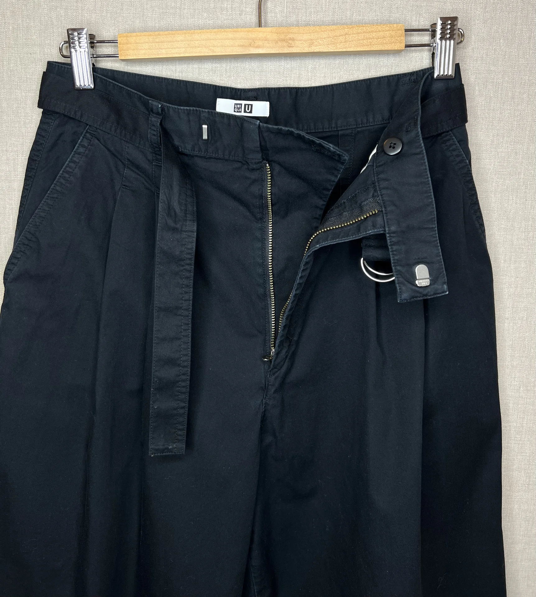 Брюки Uniqlo U 37/44 черные хлопок женские - миниатюра 4