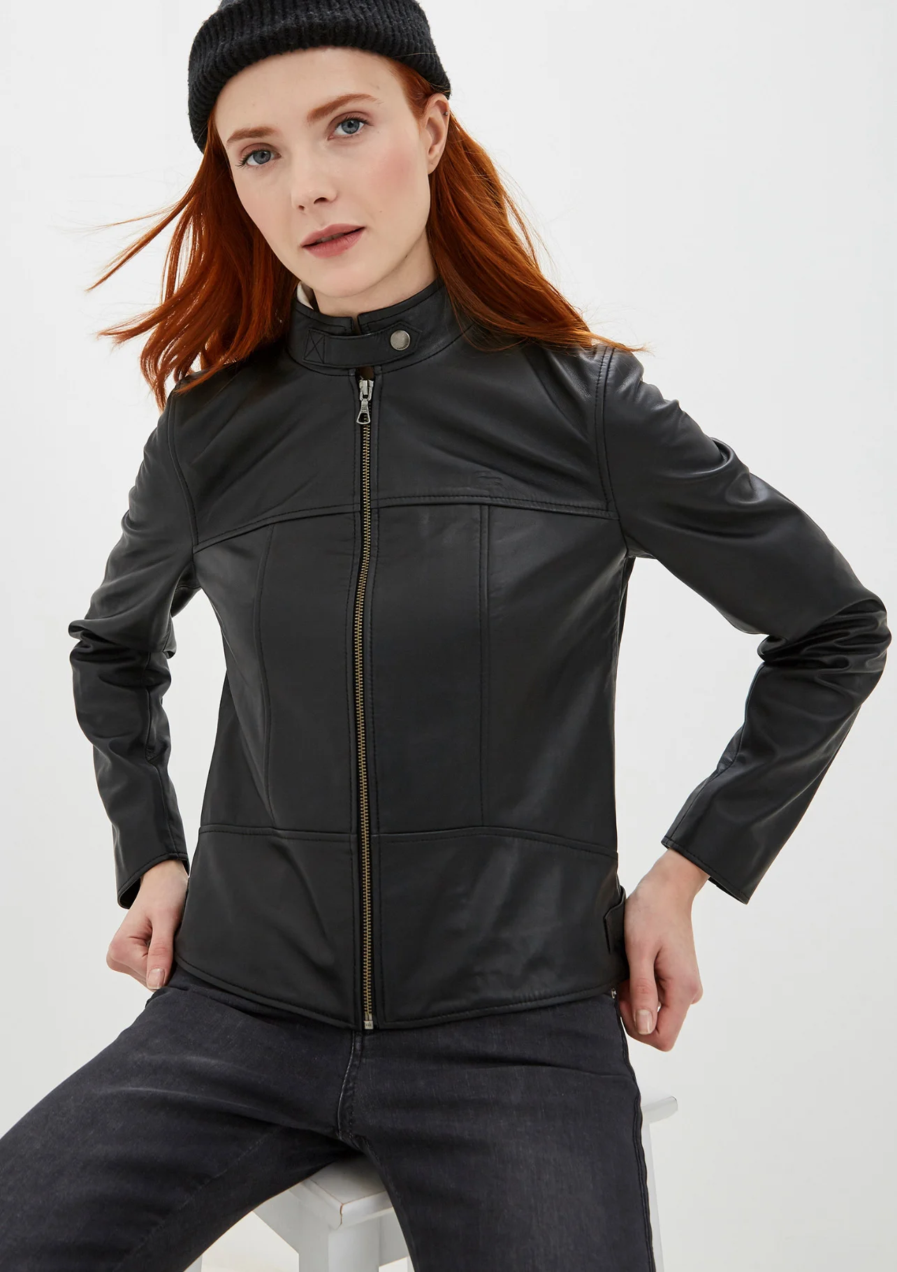Кожаная куртка Lacoste 44 оригинал женская - миниатюра 11