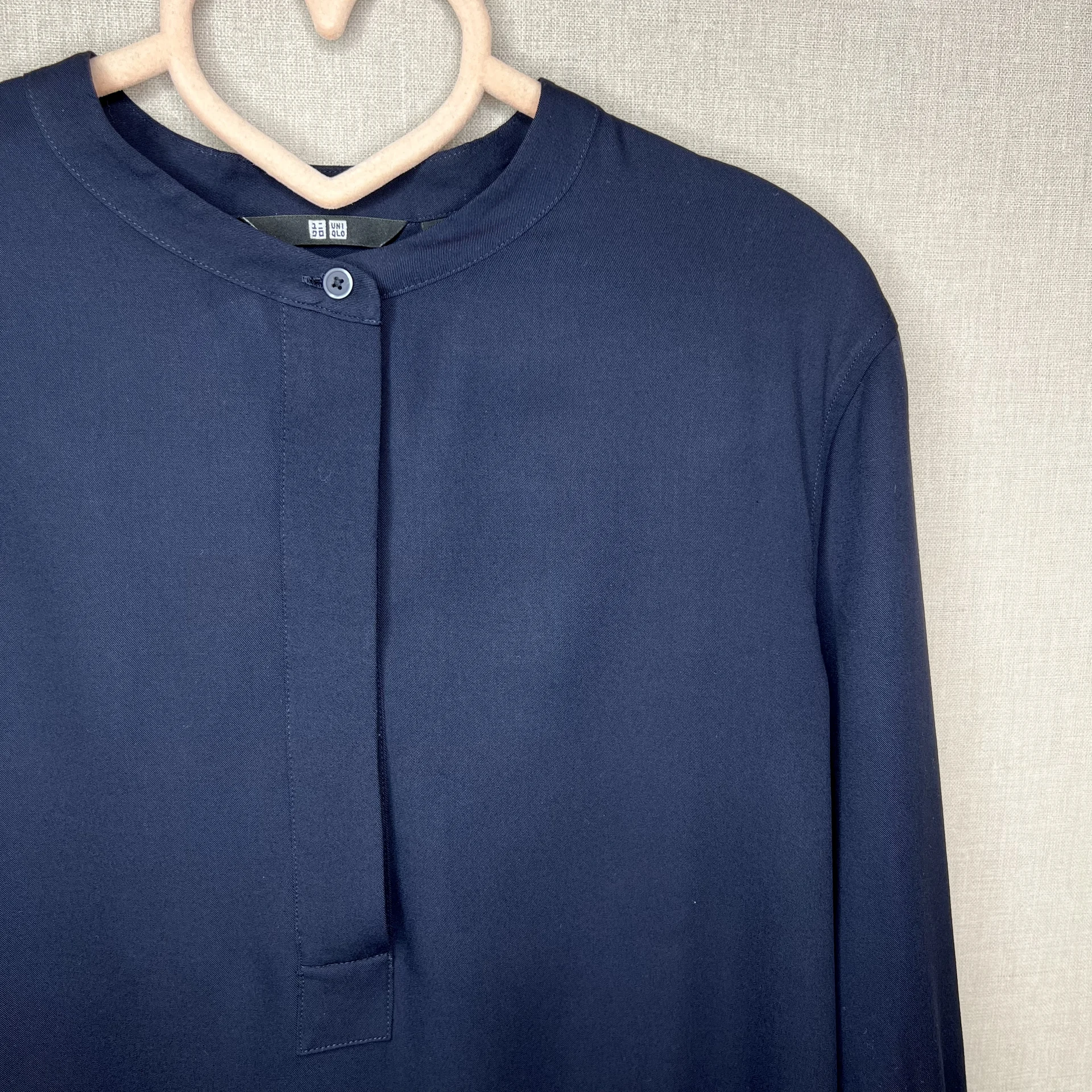 Платье UNIQLO S туника вискоза синие - миниатюра 6