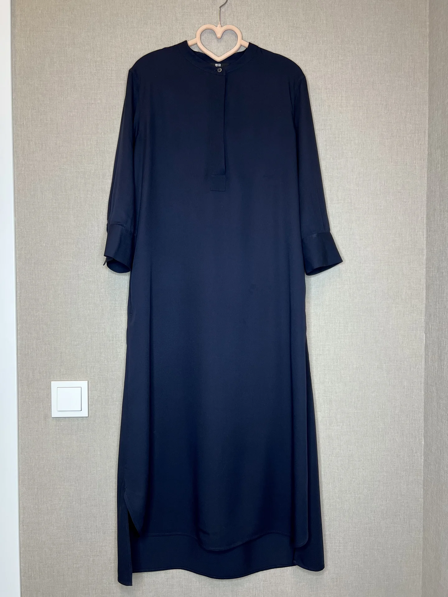 Платье UNIQLO S туника вискоза синие - миниатюра 8