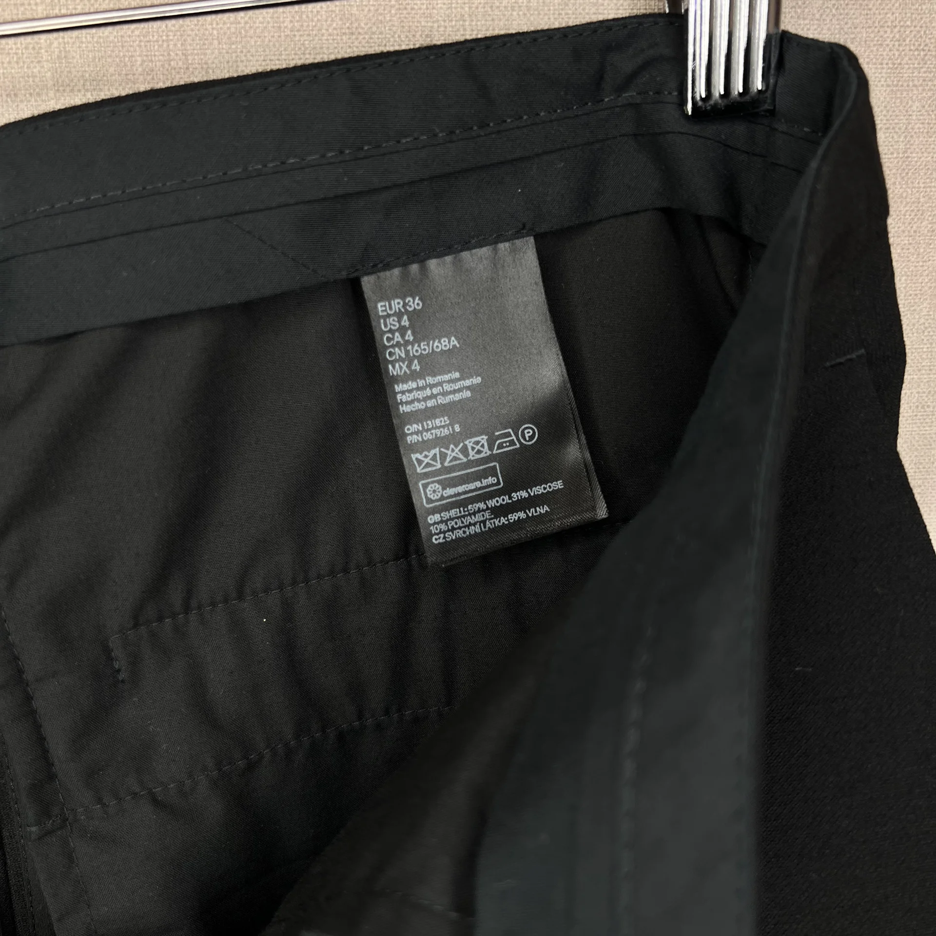 Брюки шерсть H&M 36 черные женские - миниатюра 6