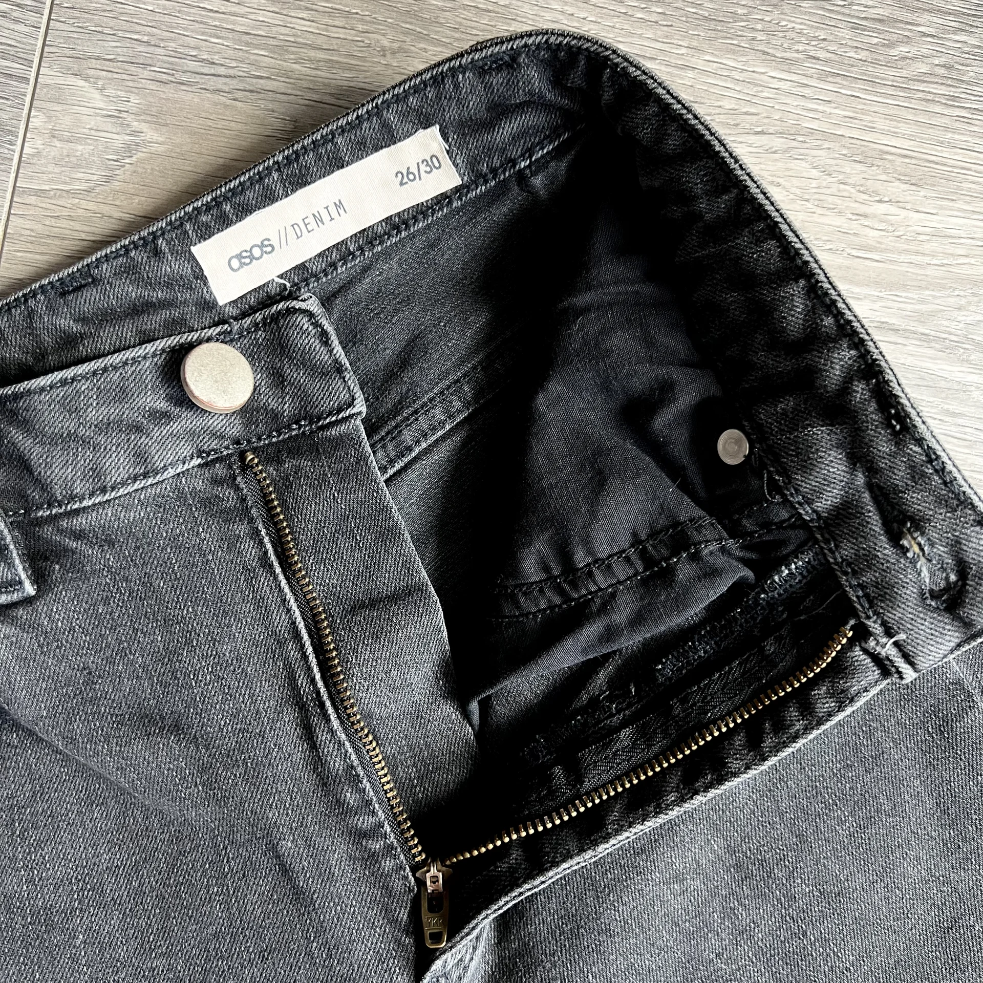 Джинсы ASOS 26/30 женские серые синие - миниатюра 8
