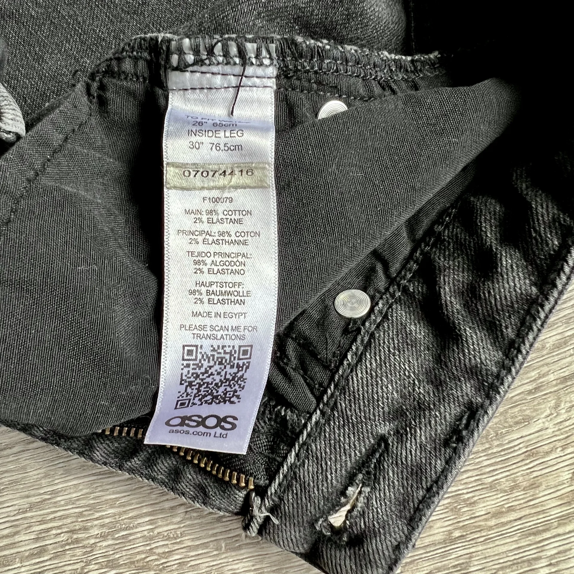 Джинсы ASOS 26/30 женские серые синие - миниатюра 9