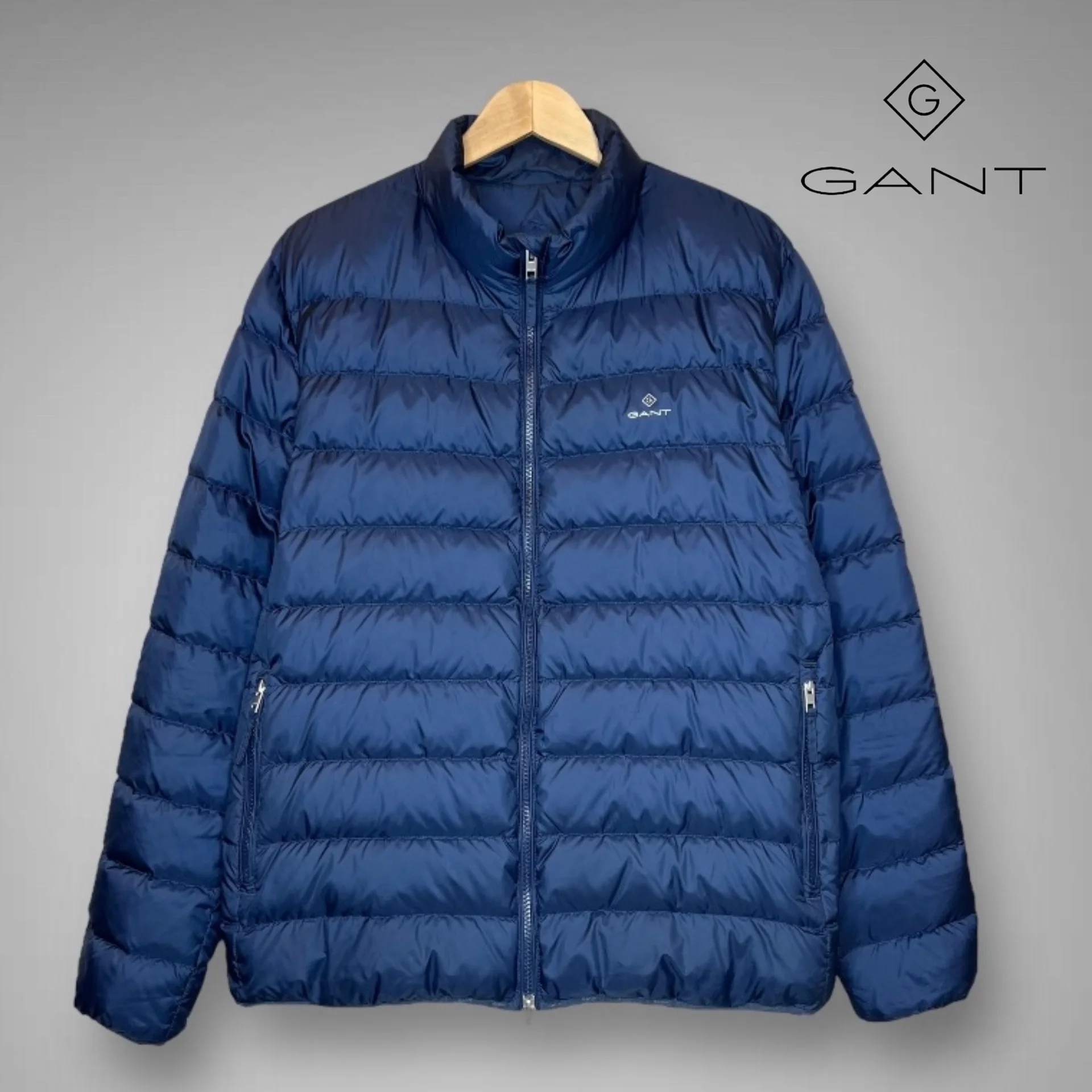 Gant Куртка Пуховик XL синяя короткий - изображение 1