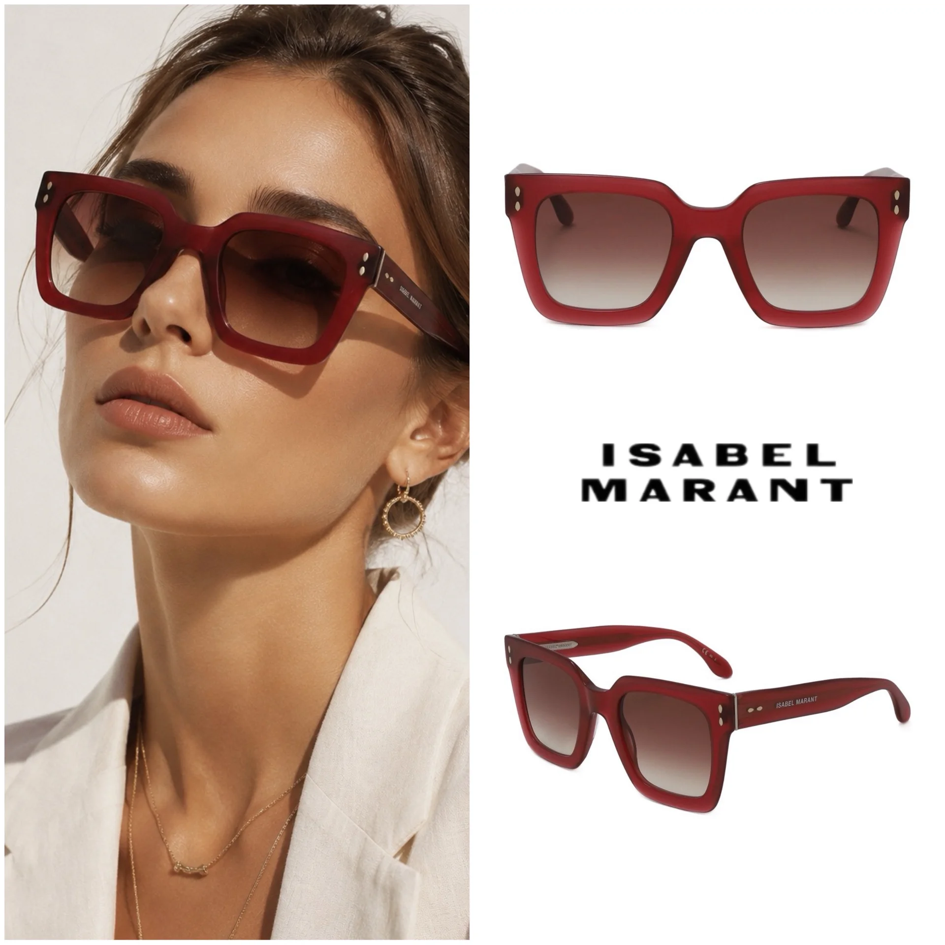 Солнцезащитные очки Isabel Marant красные - изображение 1