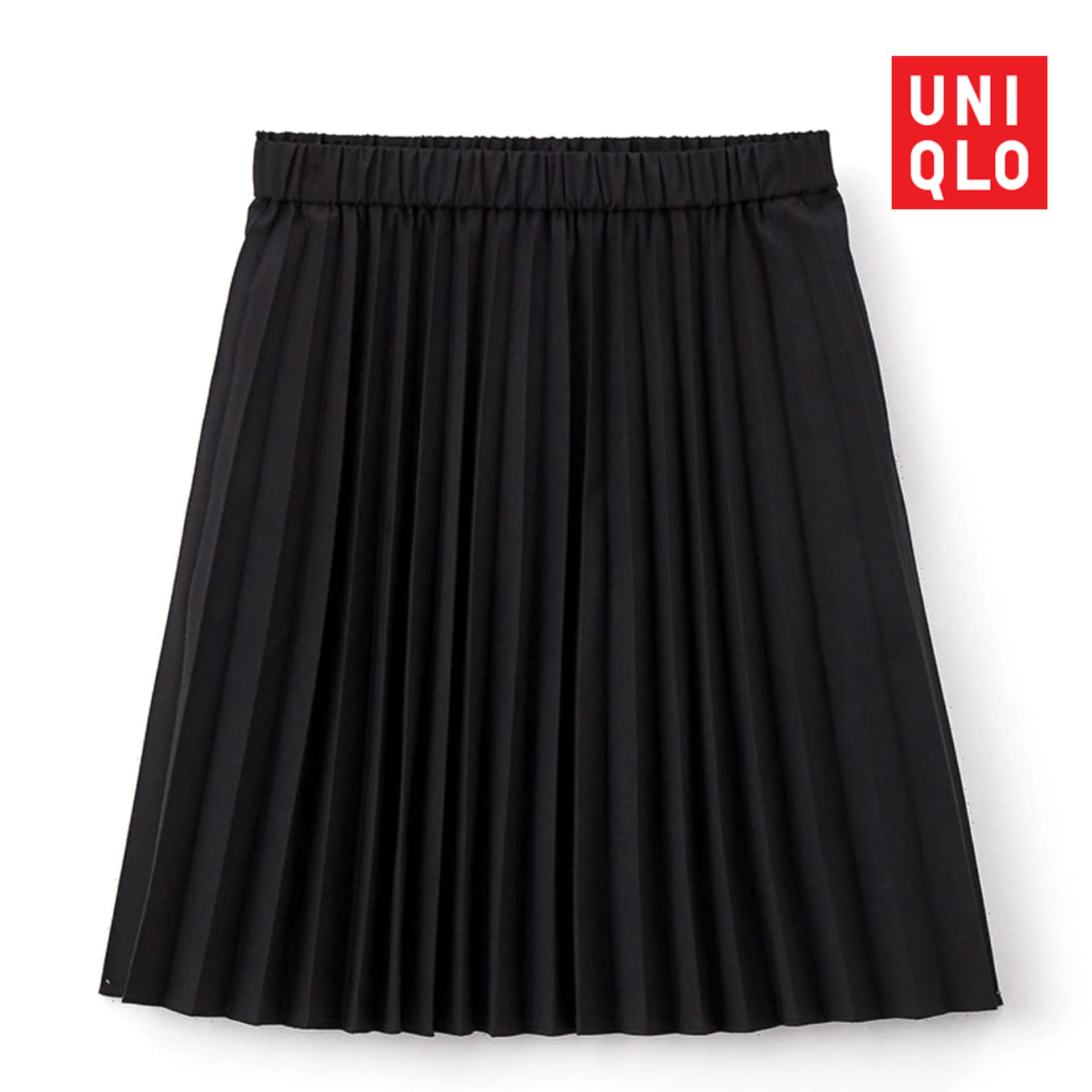 Юбка школьная Uniqlo 145-155 (11-12) гофре черная - изображение 1
