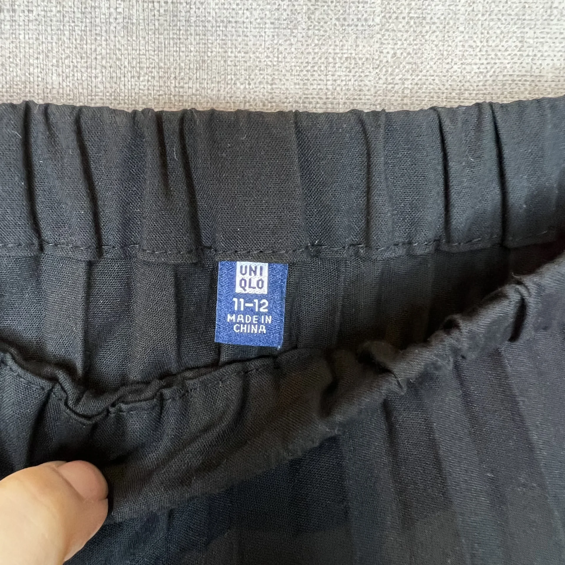 Юбка школьная Uniqlo 145-155 (11-12) гофре черная - миниатюра 6