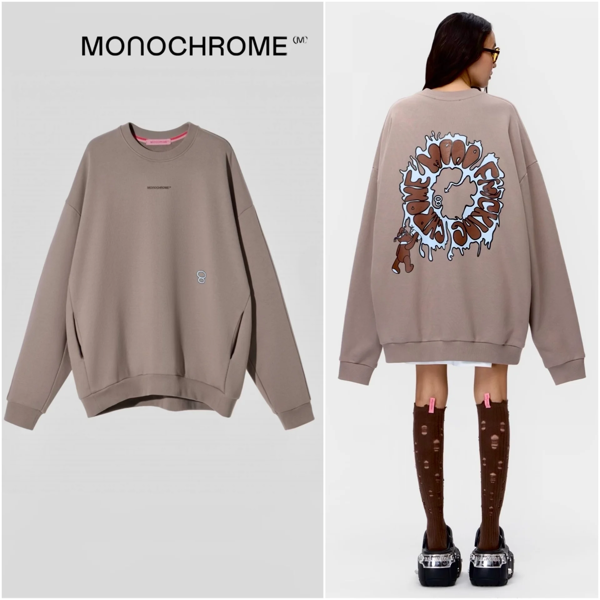 Новый свитшот лимитка Monochrome унисекс - миниатюра 2