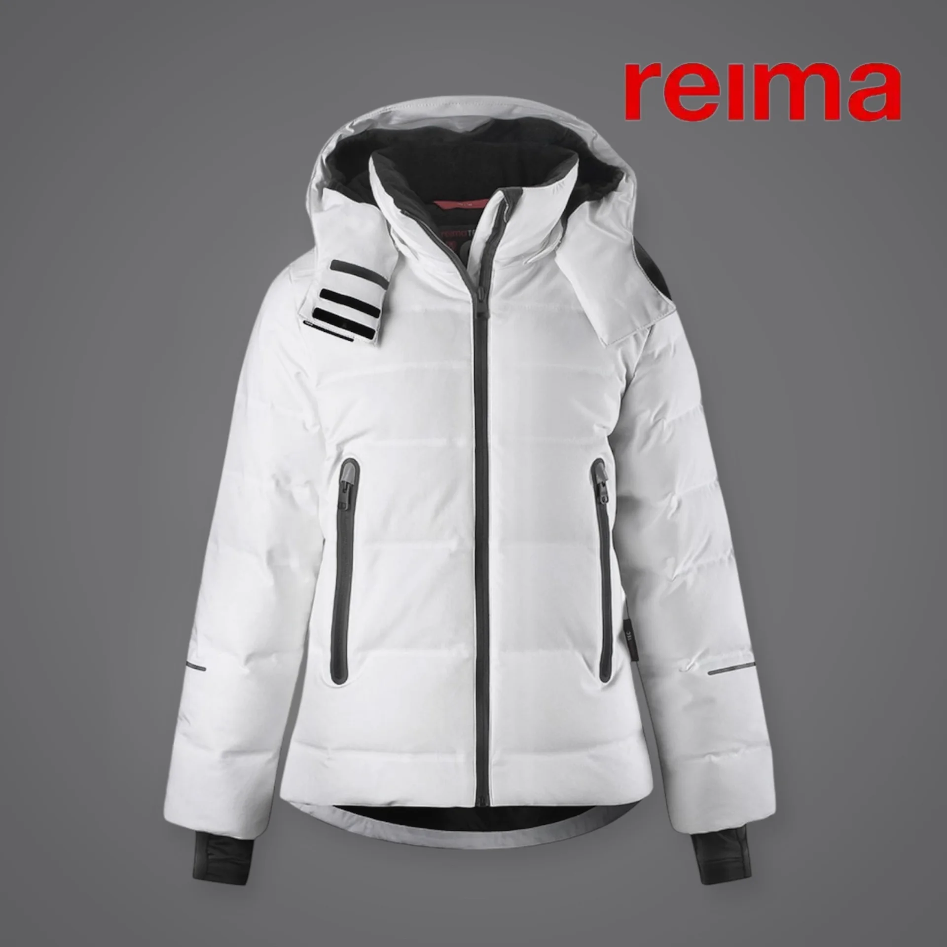 Пуховик Reima Waken 152 (+6) белый короткий - изображение 1
