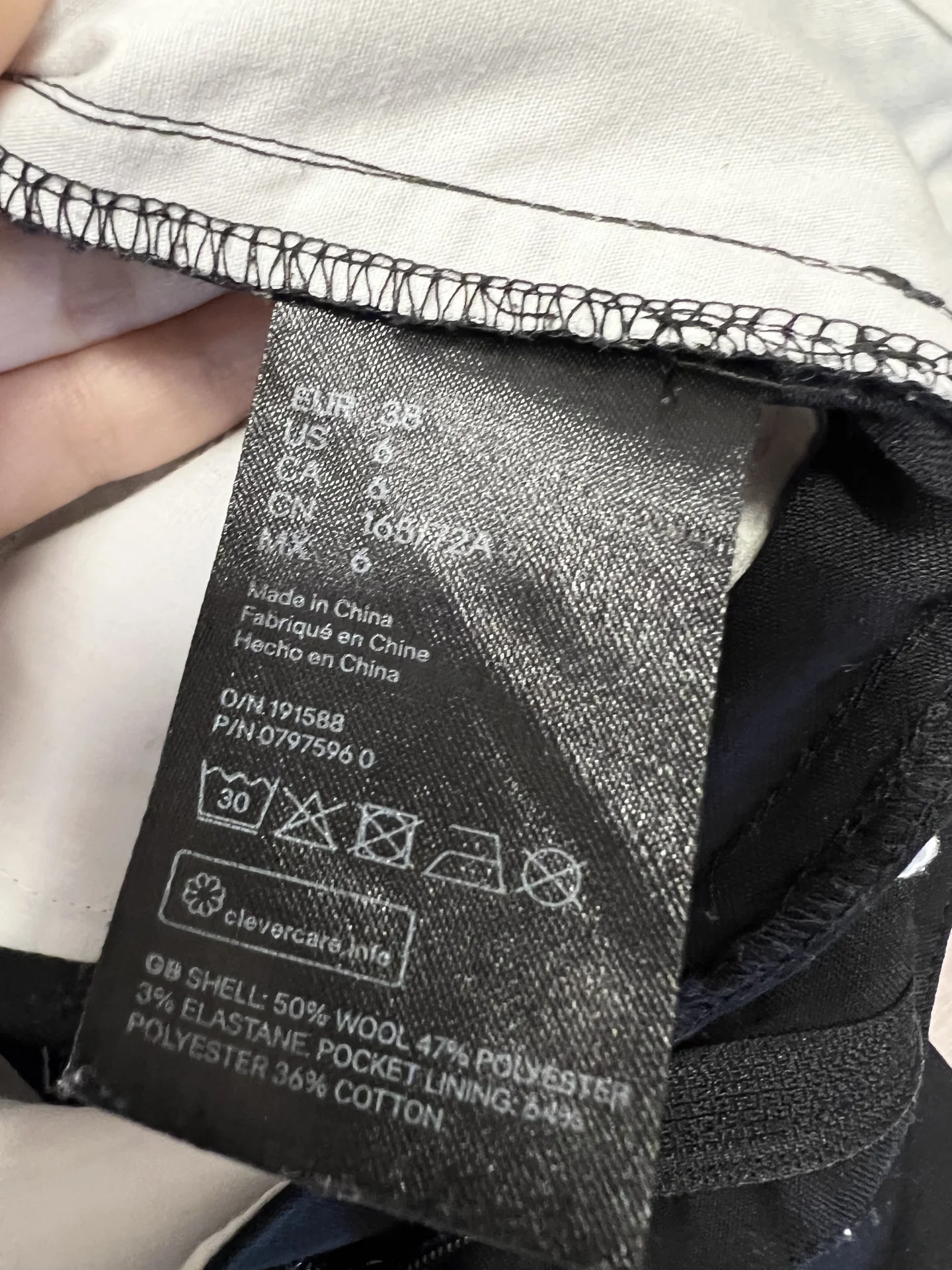 Брюки H&M Studio 38 шерсть женские черные - миниатюра 8