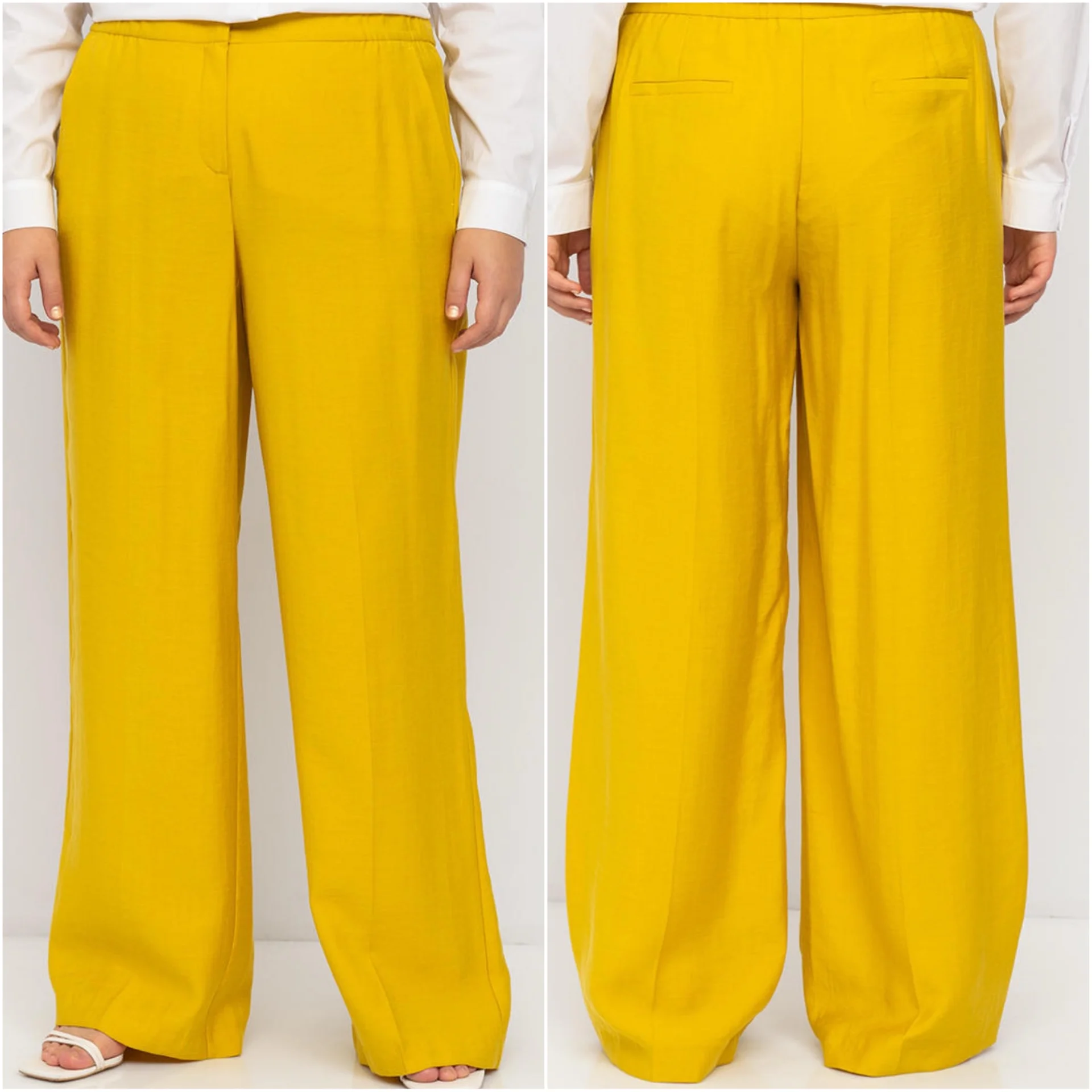 Брюки Samoon by Gerry Weber р.50 желтые женские - миниатюра 2