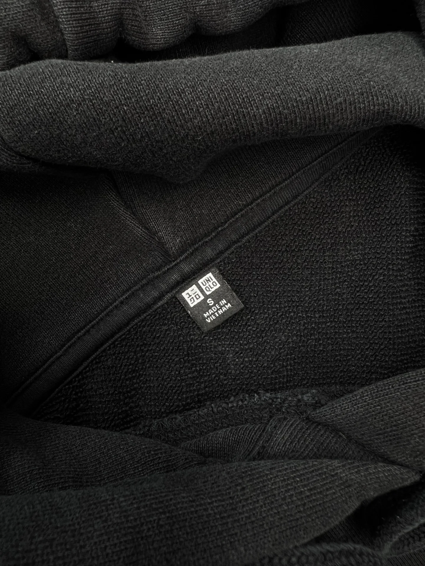 Худи Uniqlo S толстовка черная хлопок - миниатюра 5