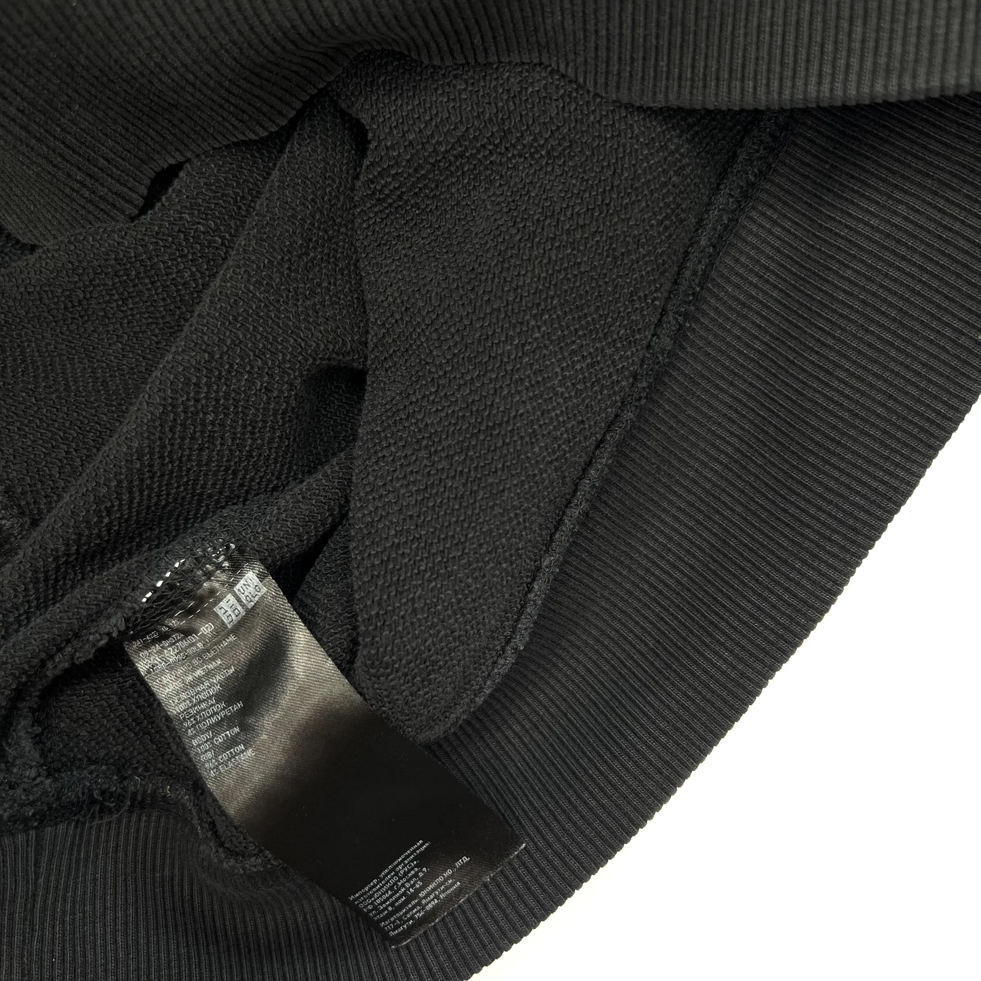 Худи Uniqlo S толстовка черная хлопок - миниатюра 6