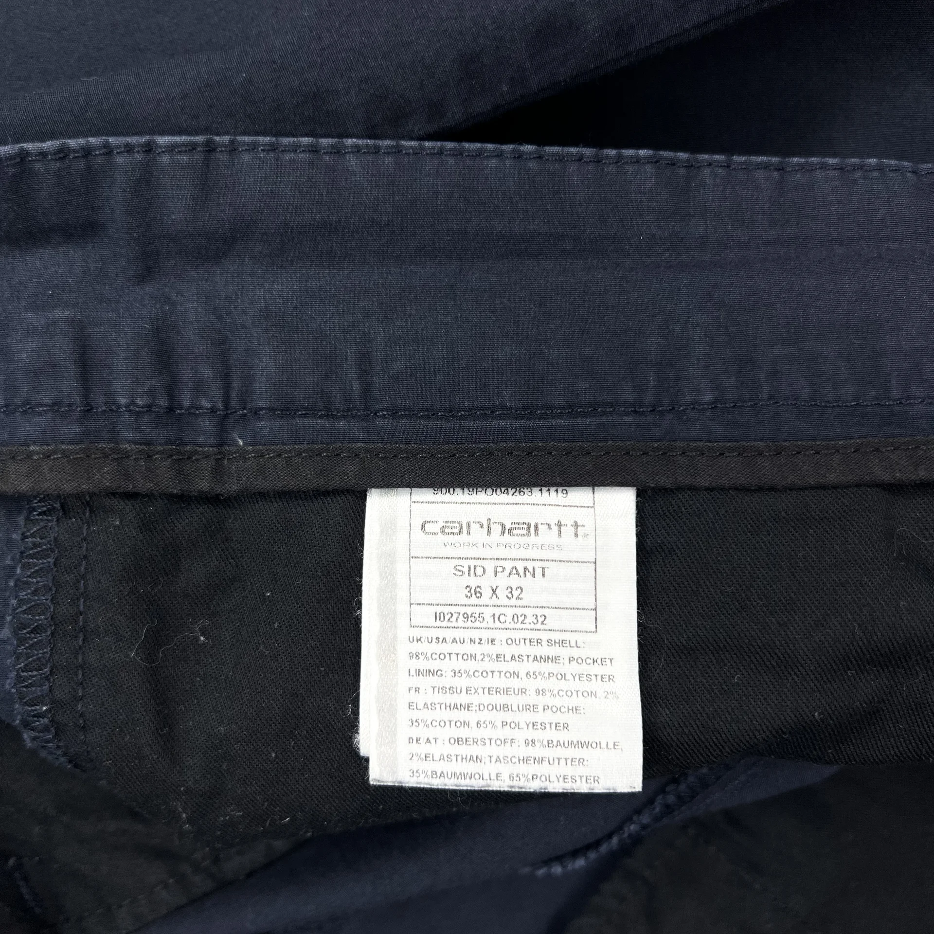 Брюки Carhartt WIP 36/32 синие слаксы - миниатюра 8