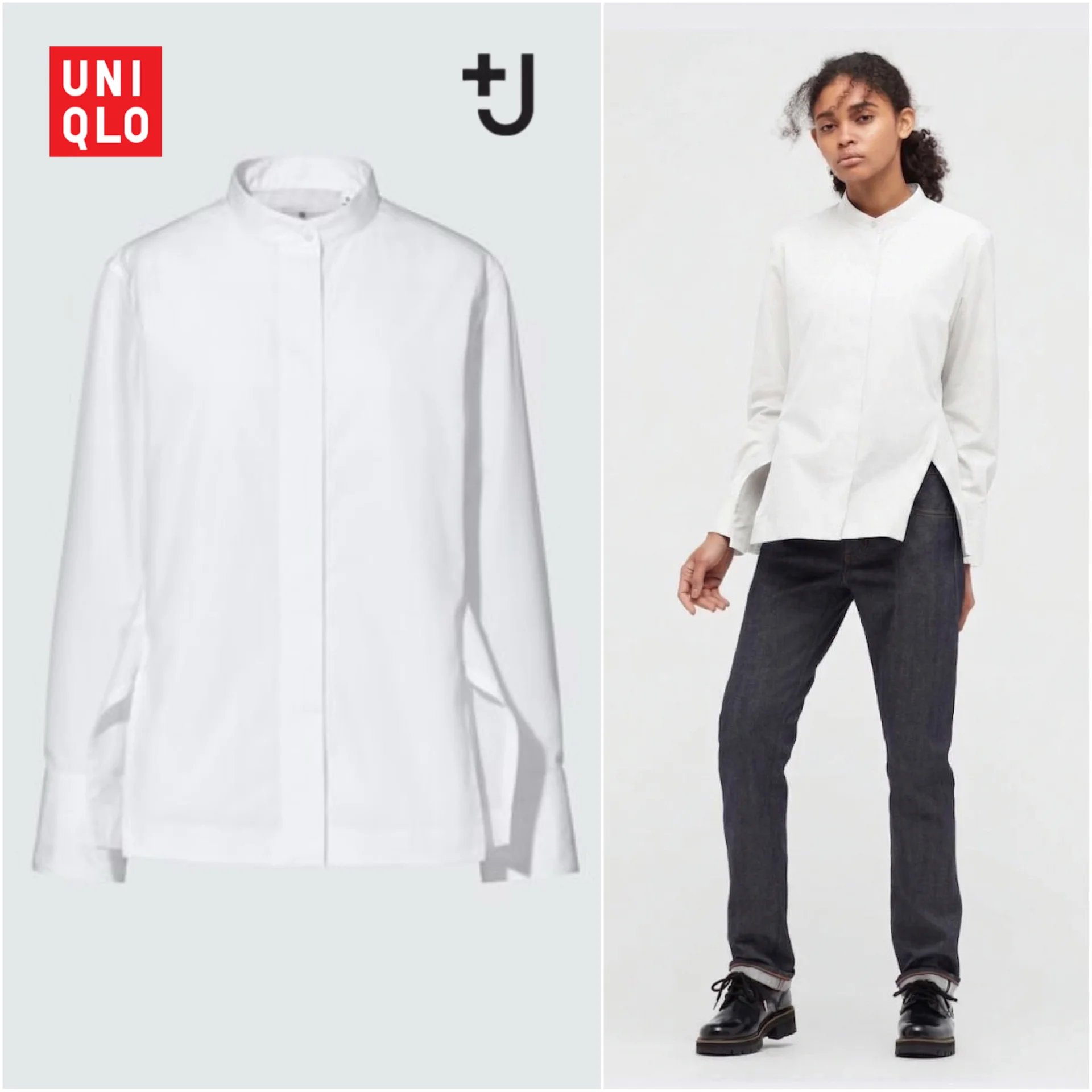 Блузка рубашка Uniqlo Jil Sander женская белая - изображение 1