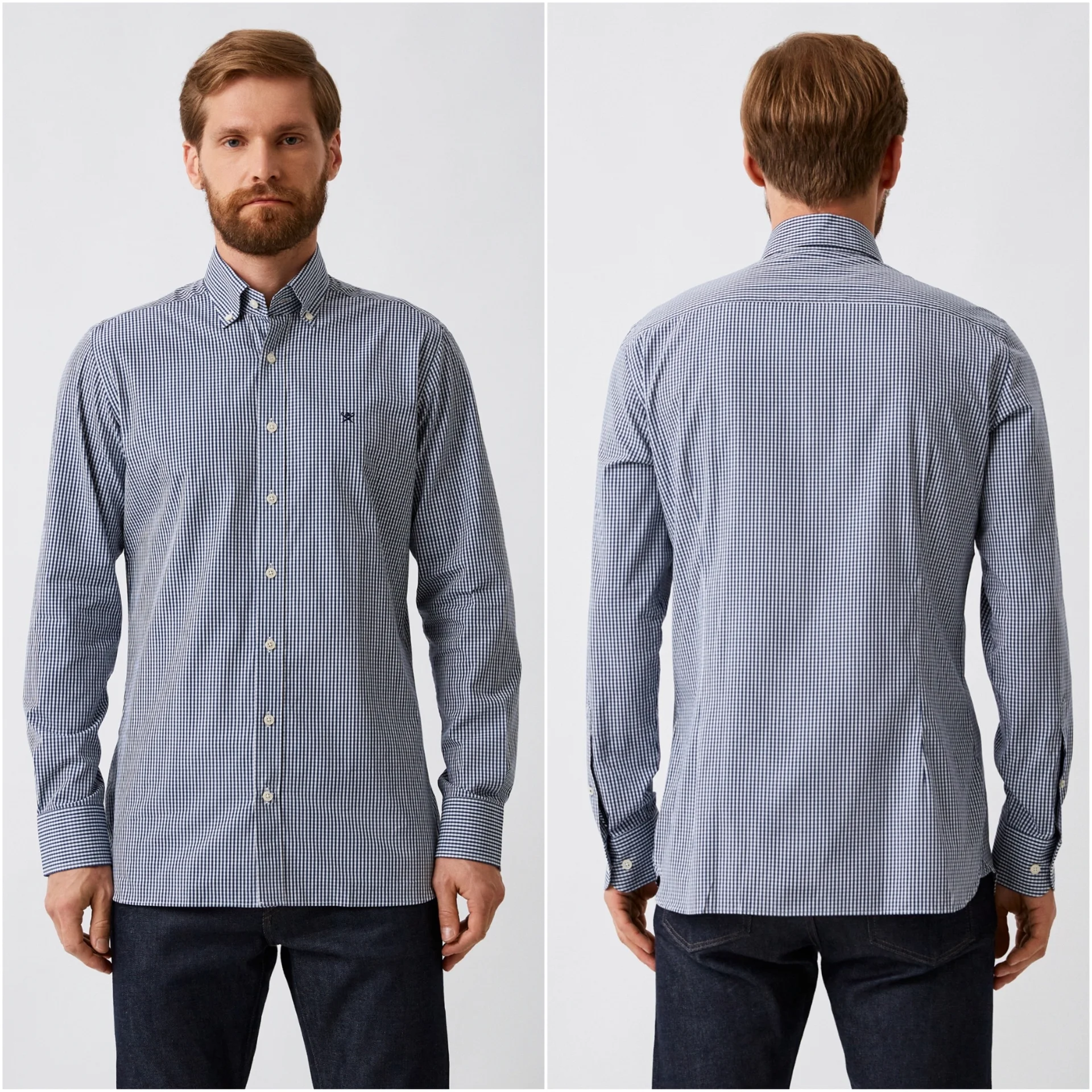 Рубашка Hackett XXL 54/56 оригинал в клетку - миниатюра 2
