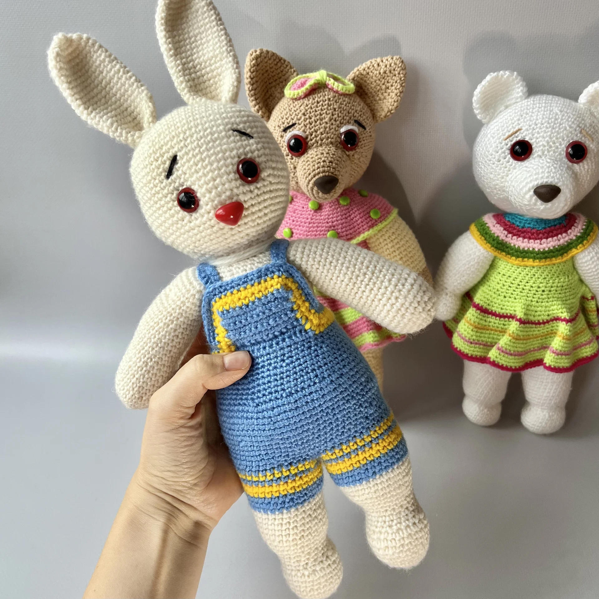 Вязаные мягкие игрушки животные звери - миниатюра 5