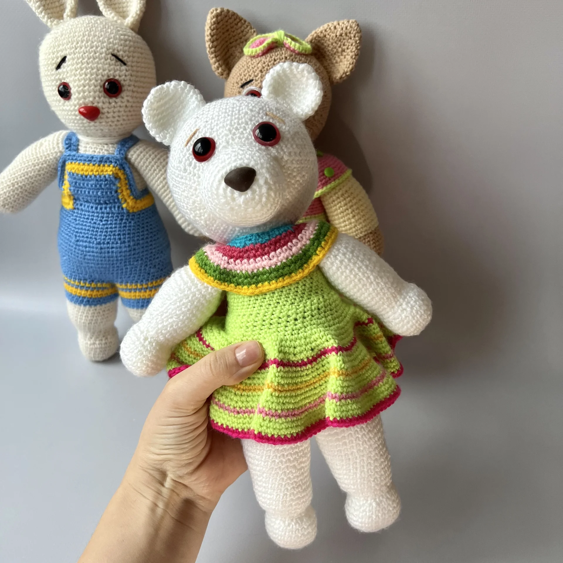 Вязаные мягкие игрушки животные звери - миниатюра 6