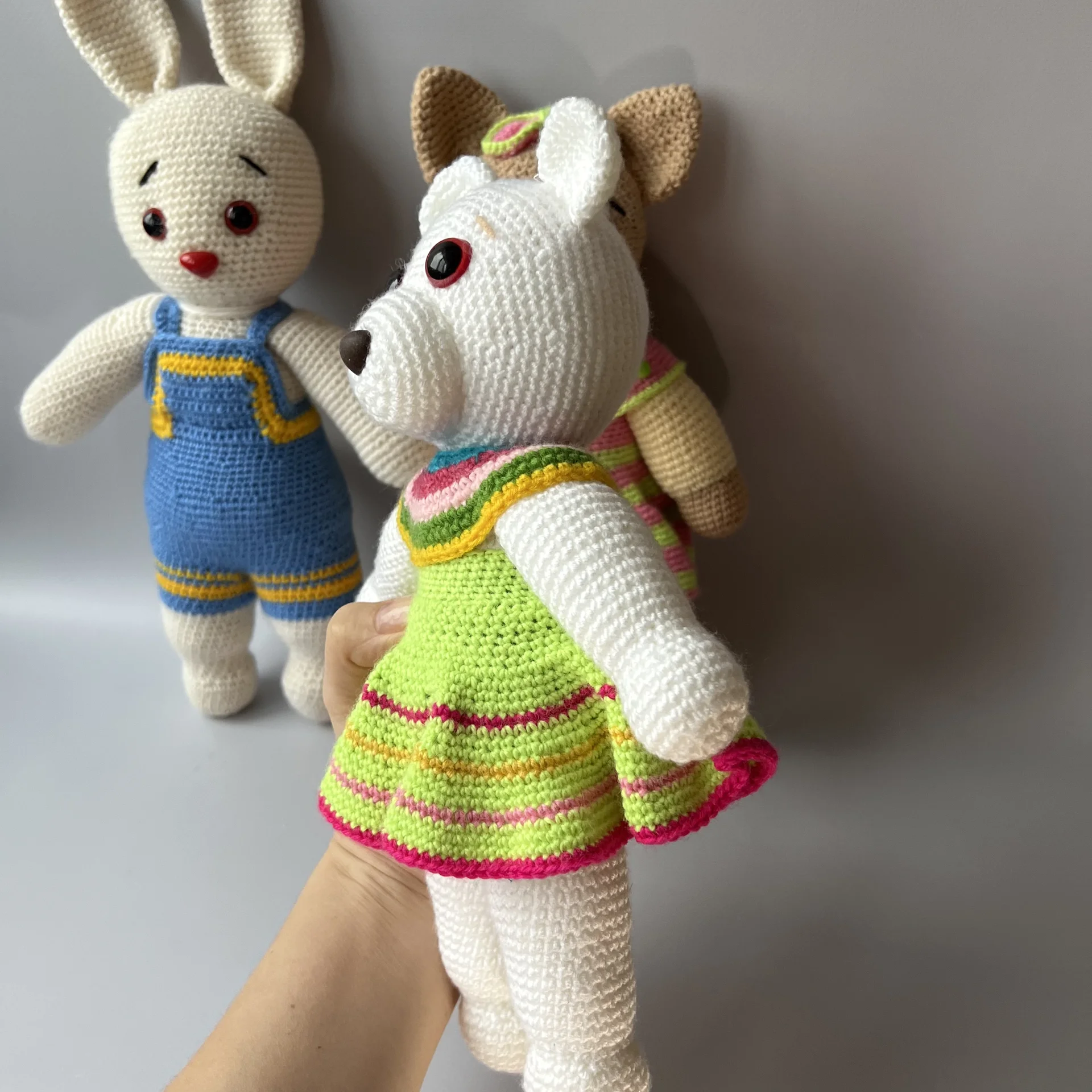 Вязаные мягкие игрушки животные звери - миниатюра 7