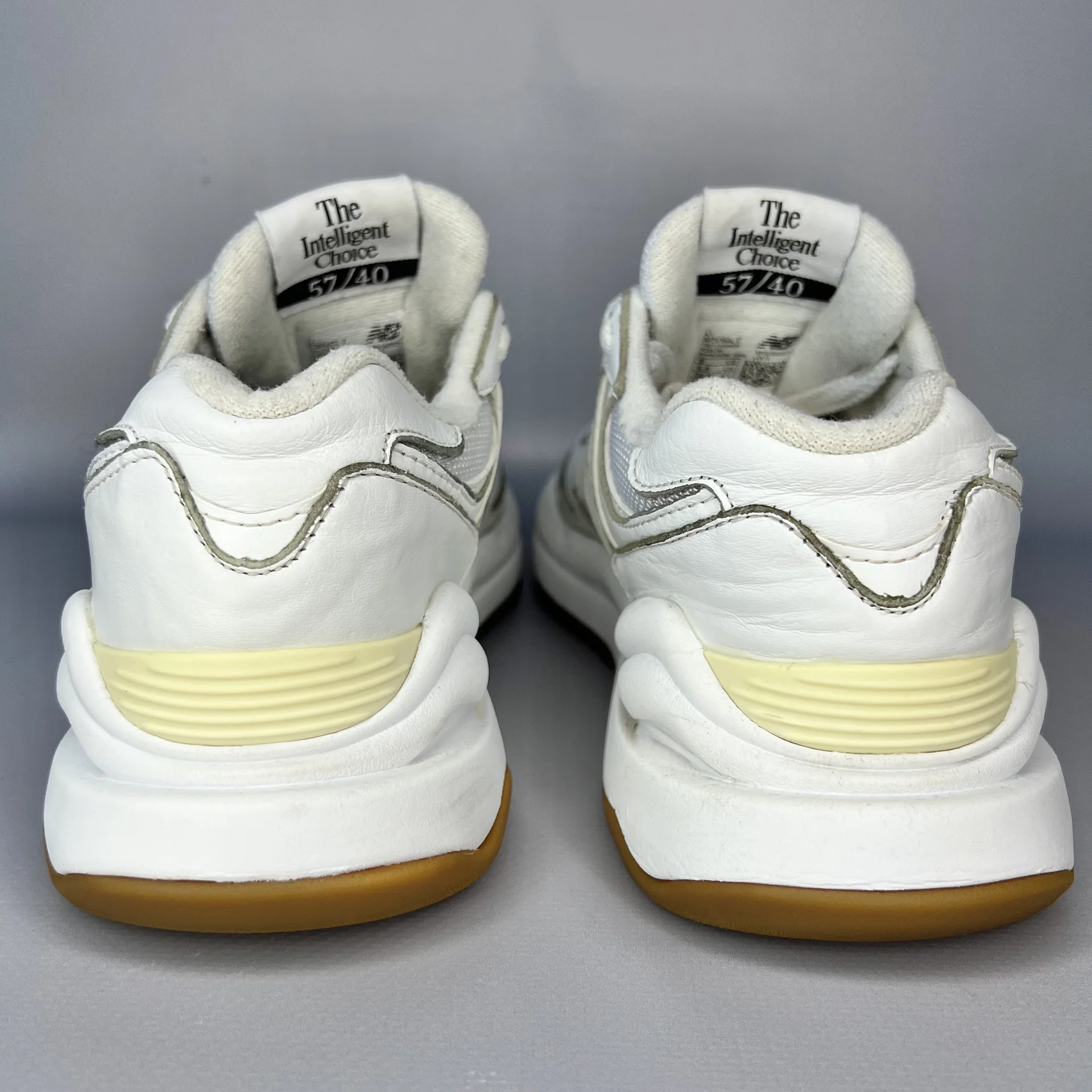 Кроссовки New Balance кожаные белые 38,5 оригинал - миниатюра 3