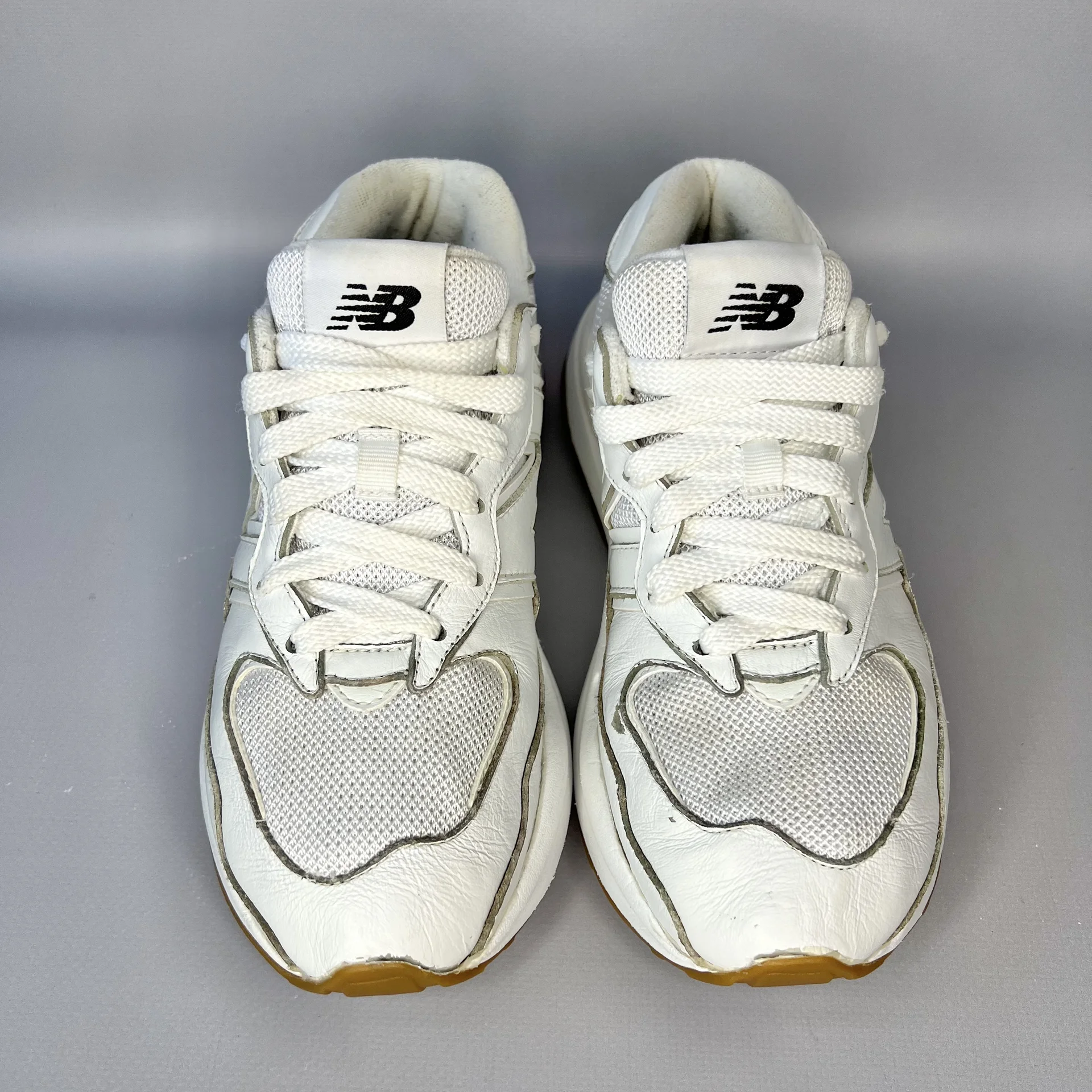 Кроссовки New Balance кожаные белые 38,5 оригинал - миниатюра 4