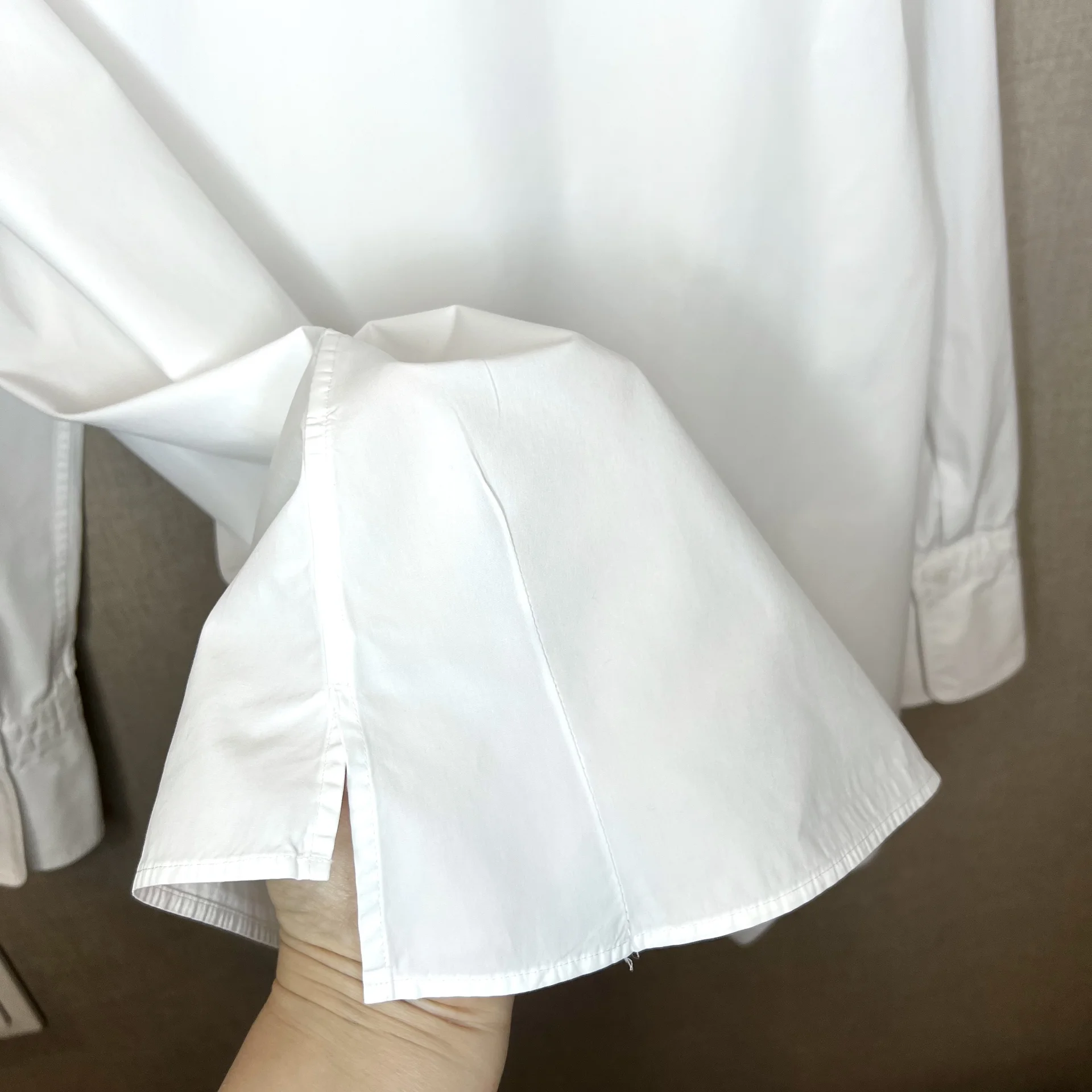 Рубашка +J Uniqlo Jil Sander белая женская - миниатюра 8