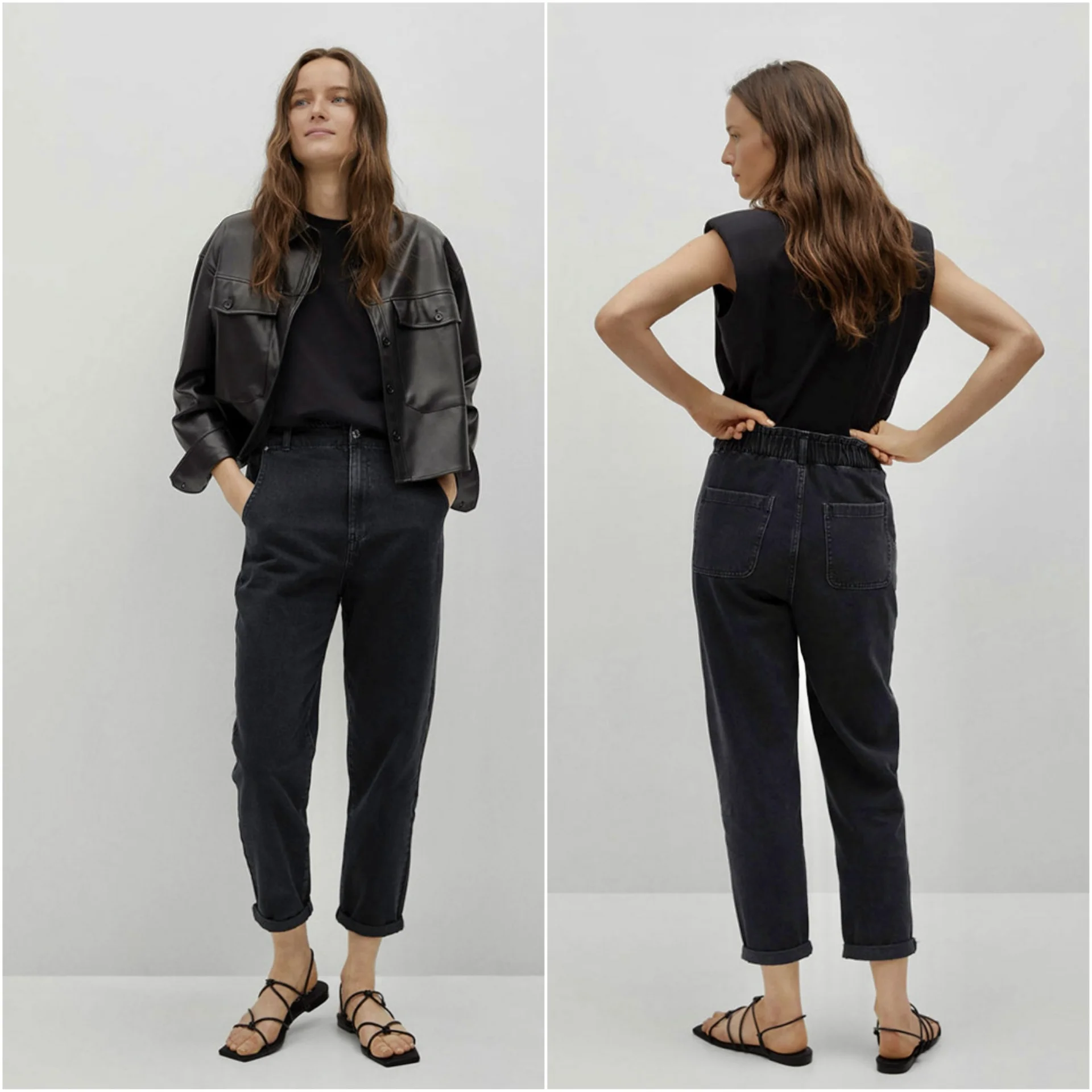 Джинсы Mango Sira 32 (XS) серые женские - миниатюра 2