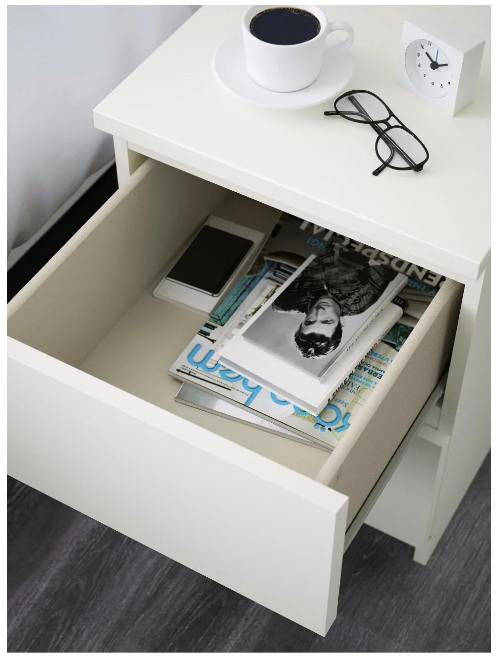 Новая IKEA тумба Malm Мальм белая прикроватная - миниатюра 3