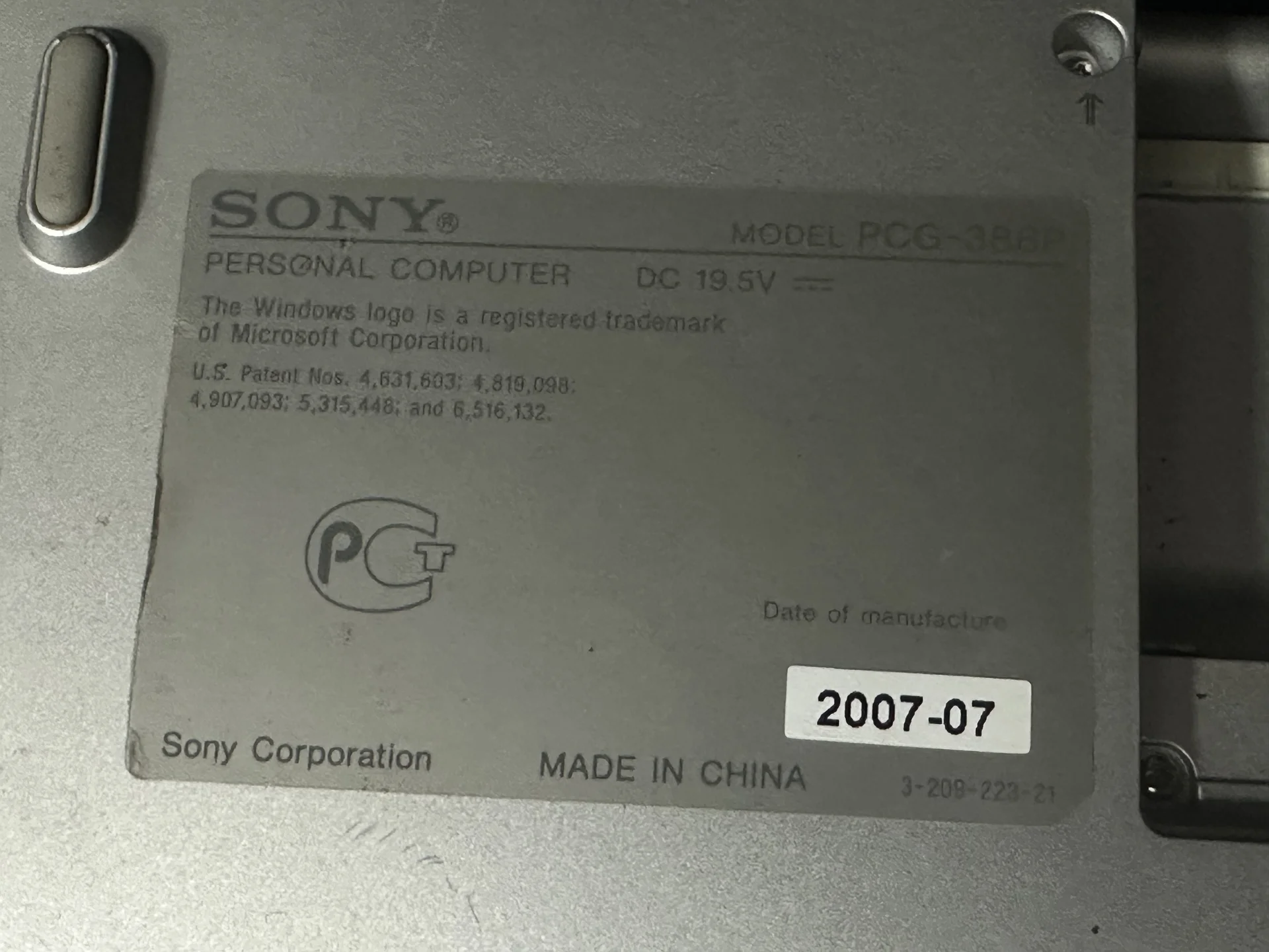 Ноутбук Sony PCG 386 P - миниатюра 4