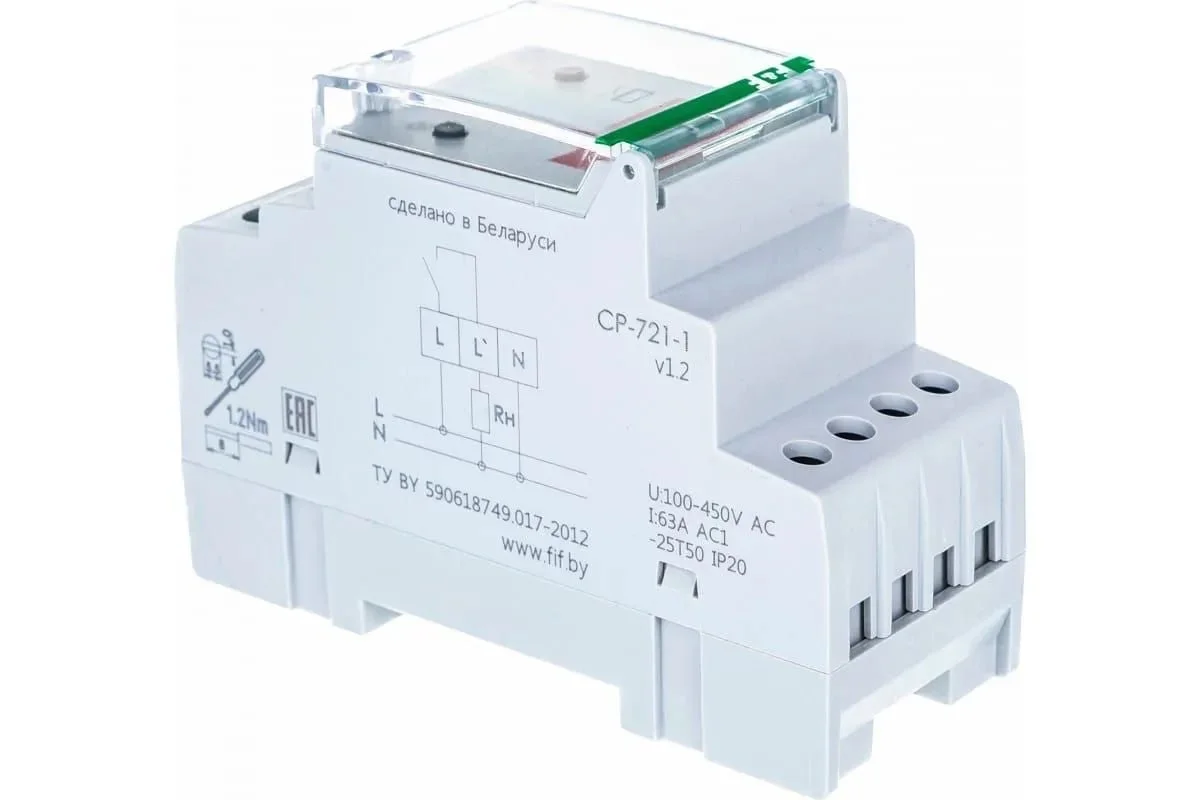 Реле напряжения однофазное F&F CP-721-1 - миниатюра 4