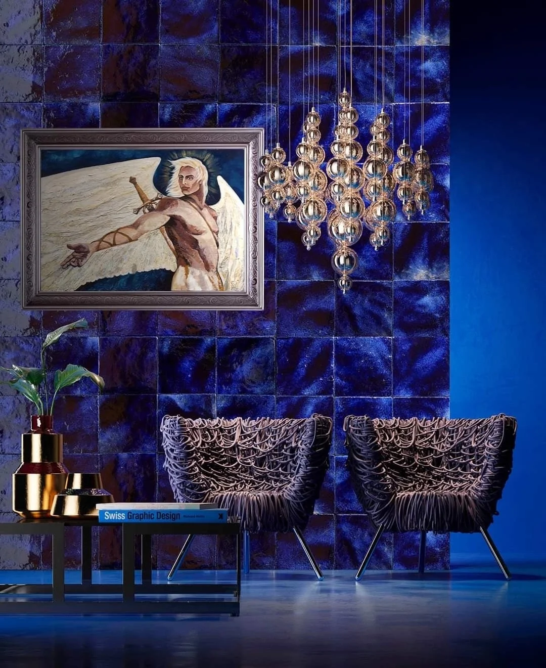 интерьерная большая картина "Держись! (Архангел Михаил)"