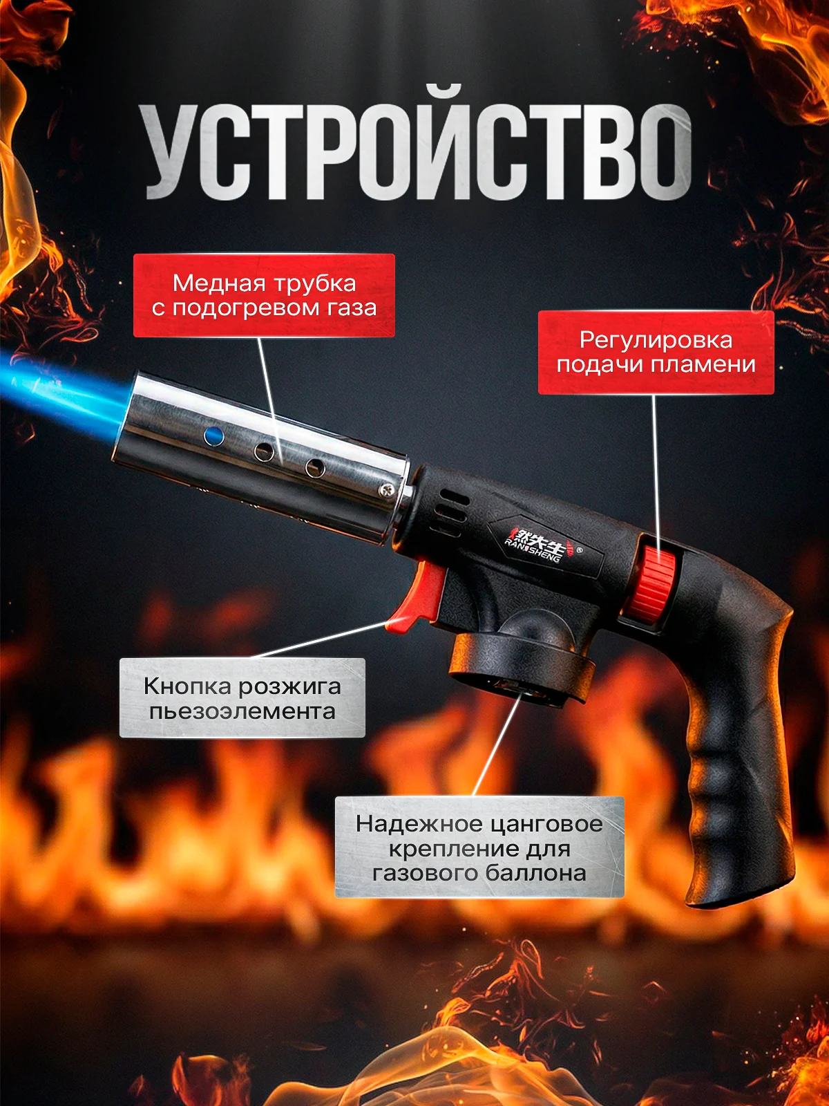 Насадка горелка на газовый баллон - миниатюра 2