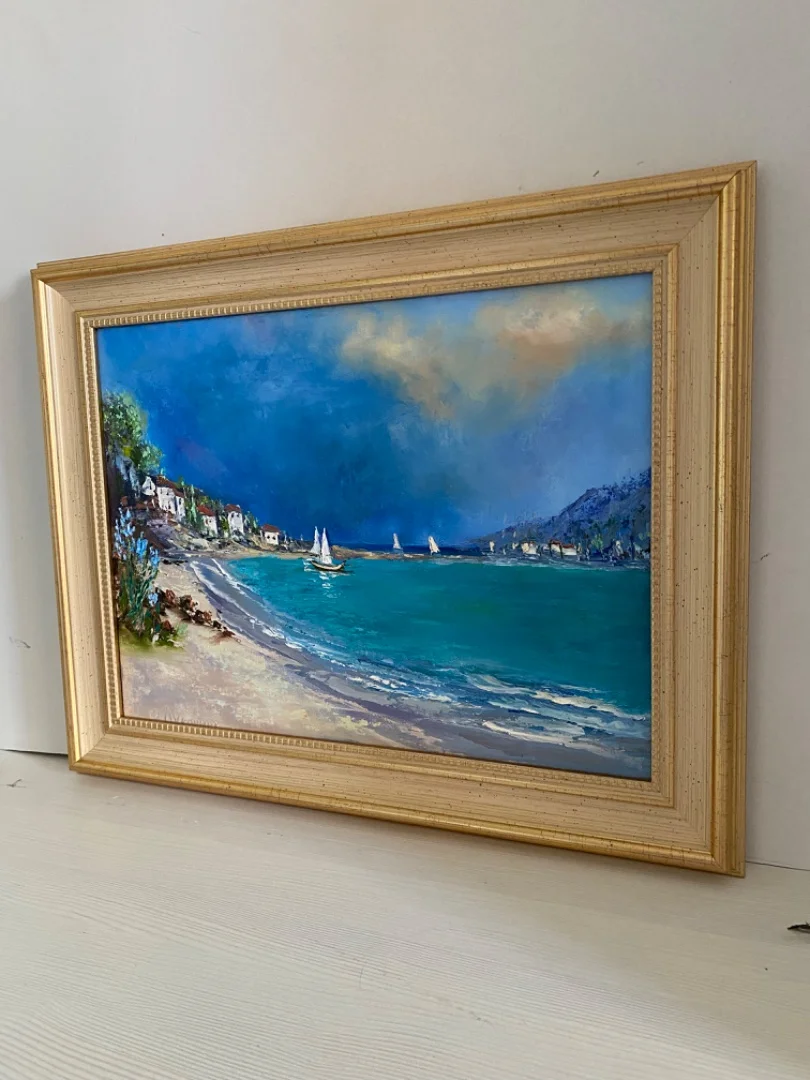 Картина маслом на холсте «Морская прогулка» 40х50 см - миниатюра 4