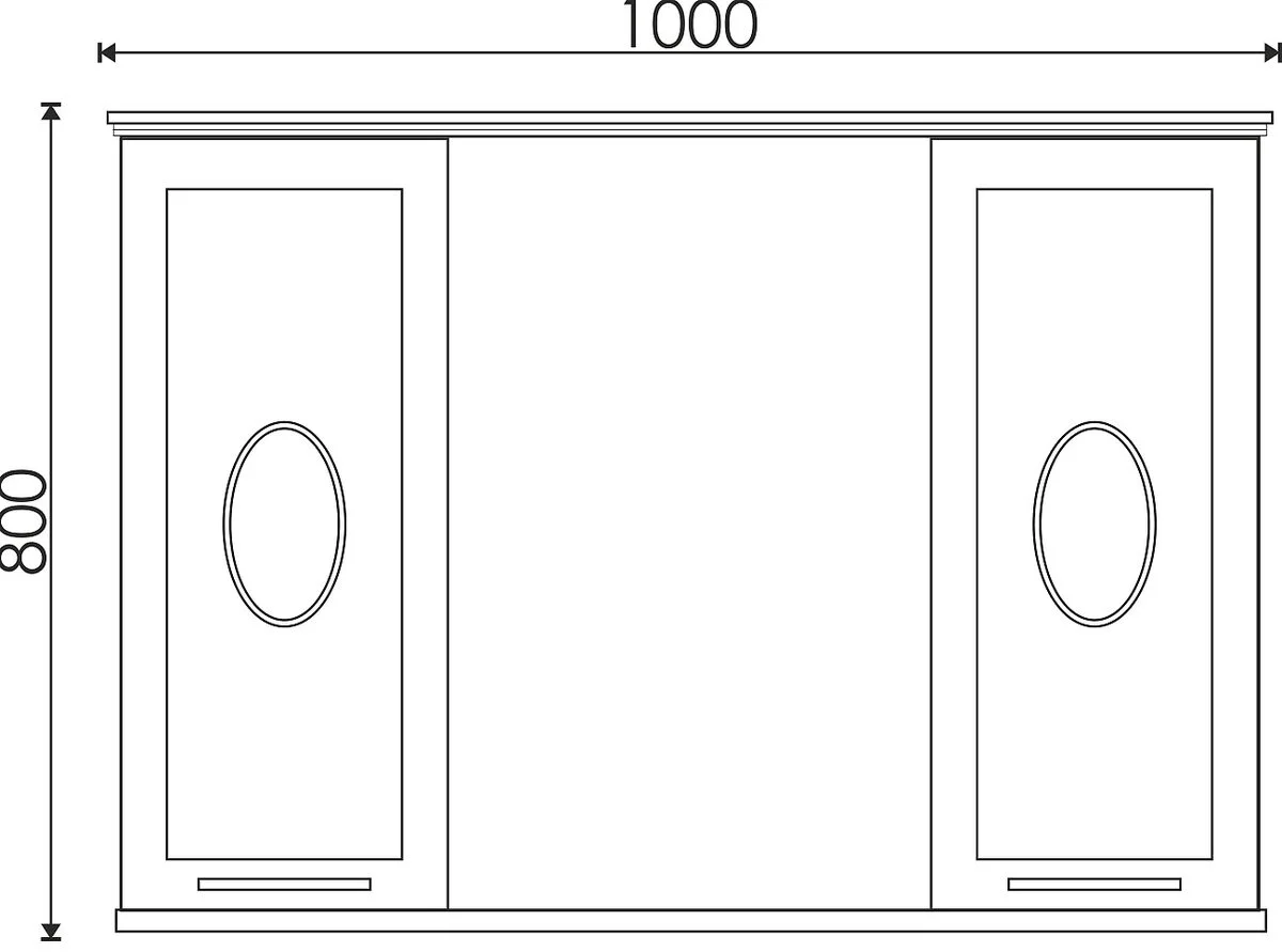 100 Зеркало-шкаф "Modern 100" - миниатюра 3