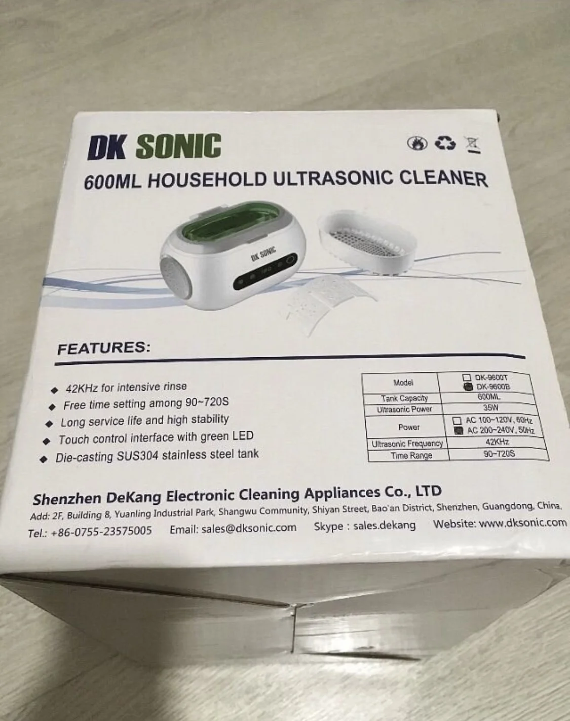 Ультразвуковая мойка DK sonic 600 мл, 35 Вт - миниатюра 8