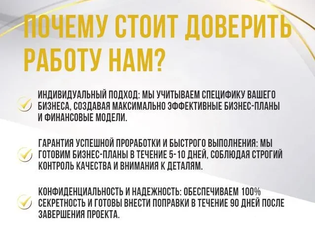 Бизнес-планы, финансовые модели, тэо - миниатюра 2