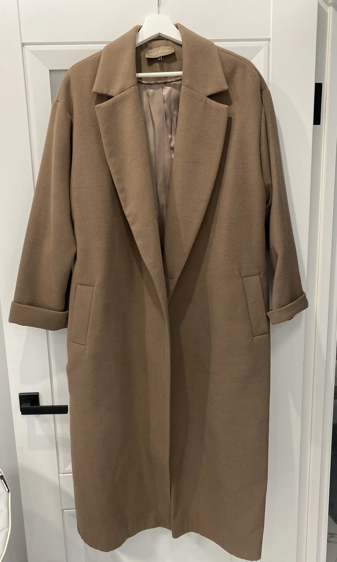 Пальто женское oversized коричневое - изображение 1