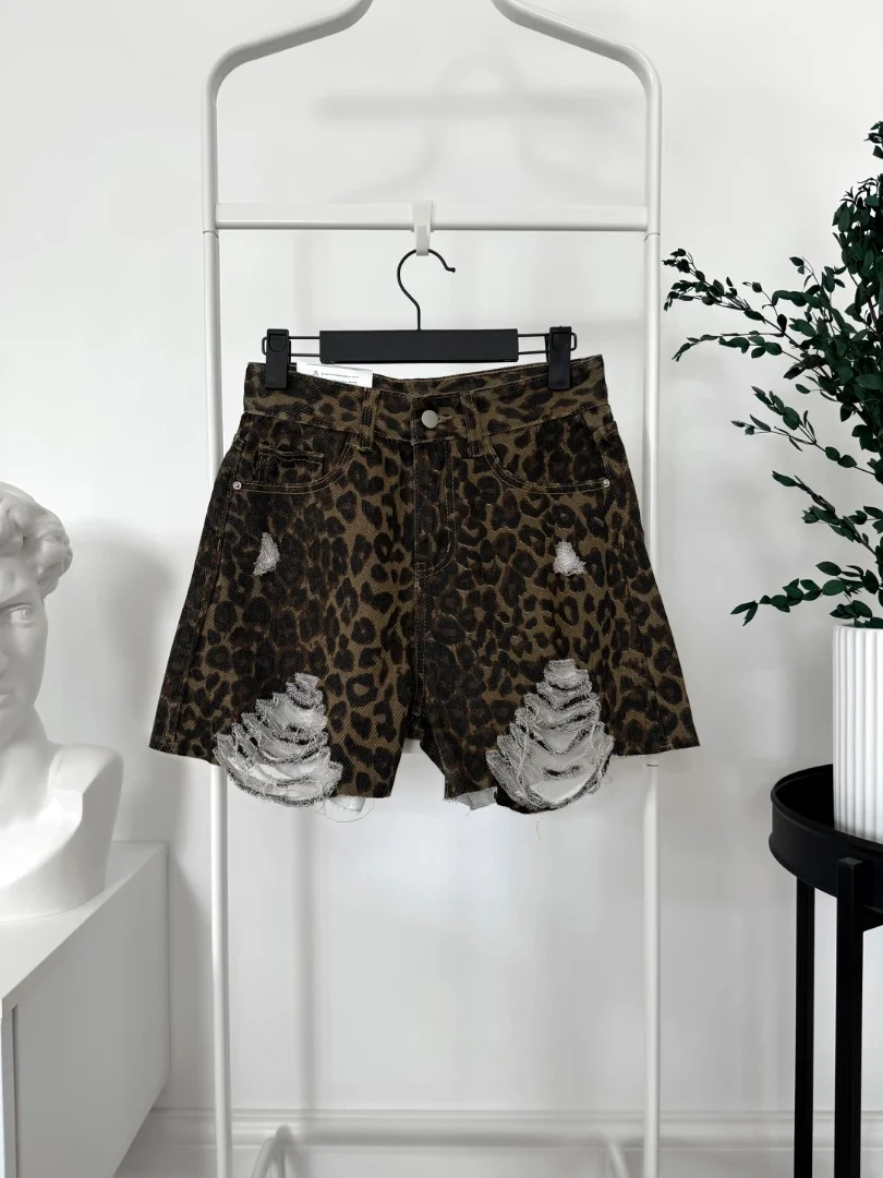 Шорты леопардовые женские L,XL - миниатюра 3