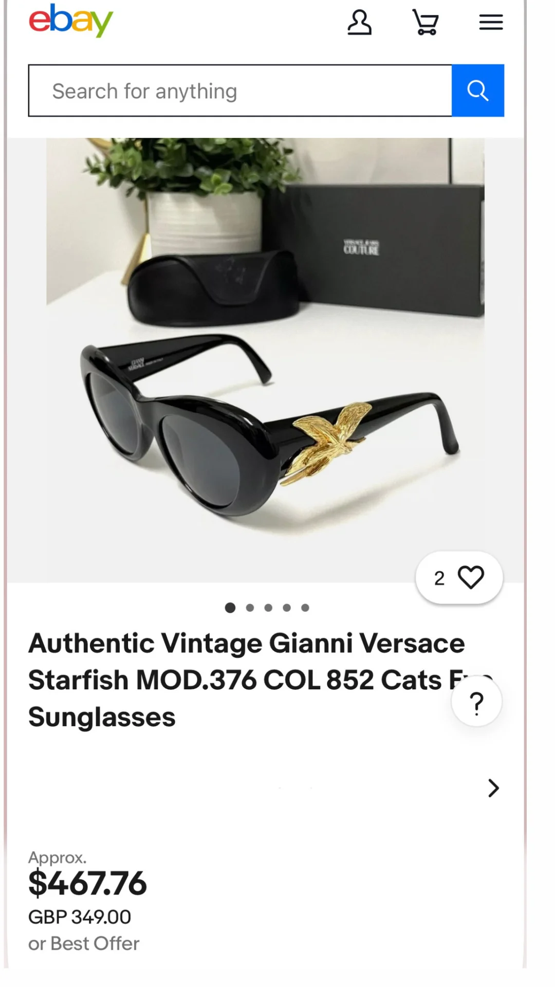 Очки винтажные Versace - миниатюра 8