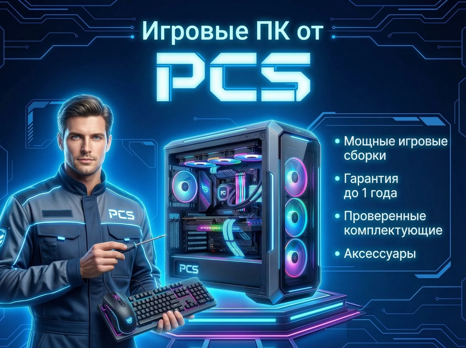 Игровой пк / Ryzen 5 5500 / RTX 5060 8Gb / 16Gb - миниатюра 6