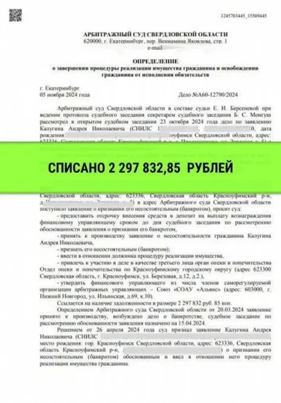 Банкротство Списание долгов - миниатюра 6